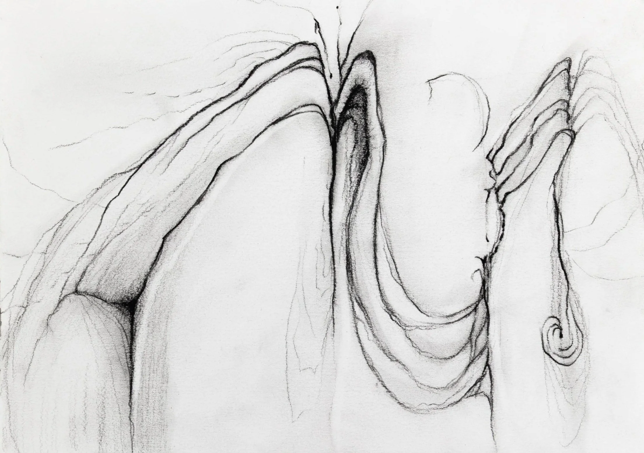 Slinking, 2026. Pencil on paper — 14.8 x 21 cm
