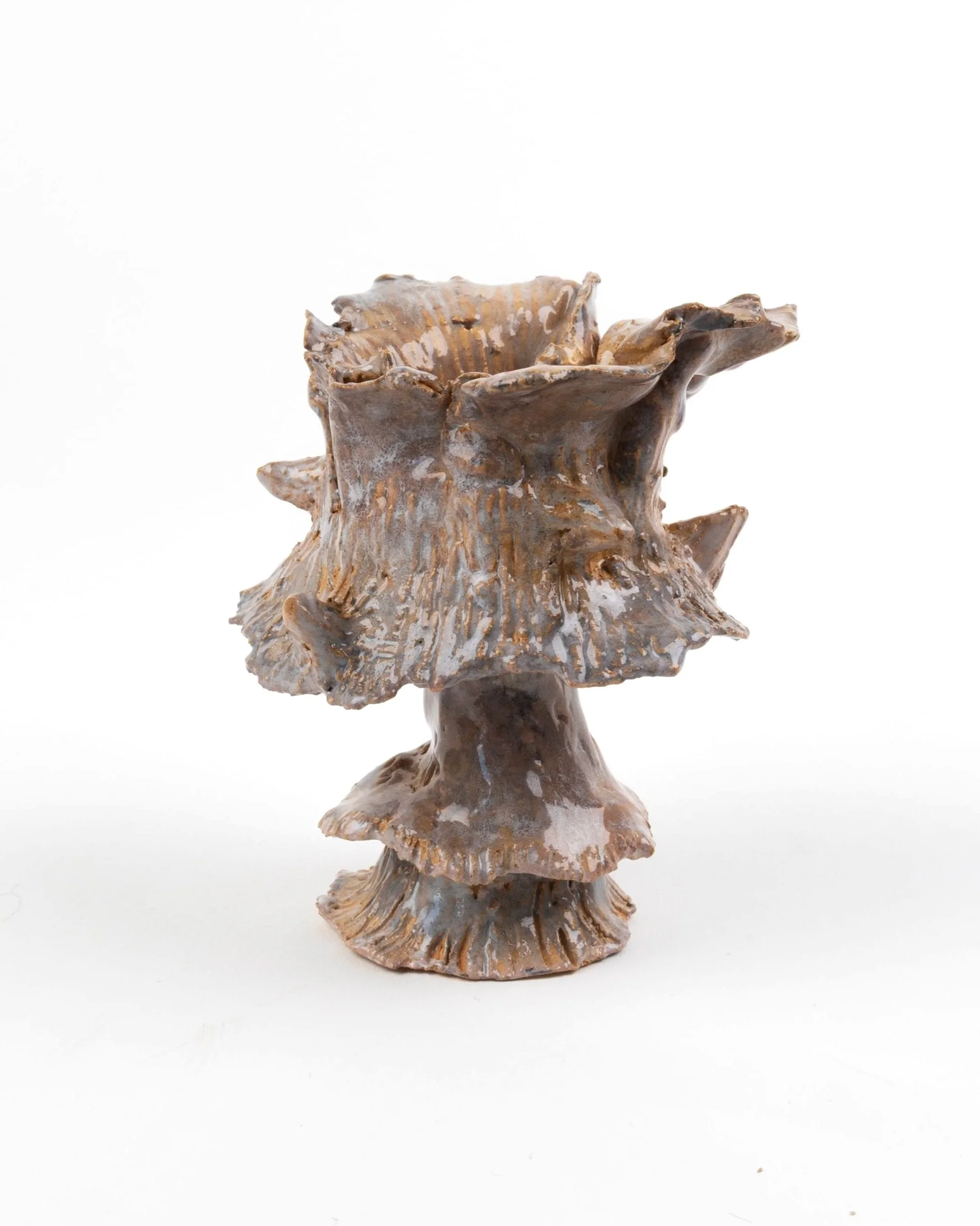 Ridged Spicules, 2025. Glazed earthenware — 8.5 x 7 x 10 cm