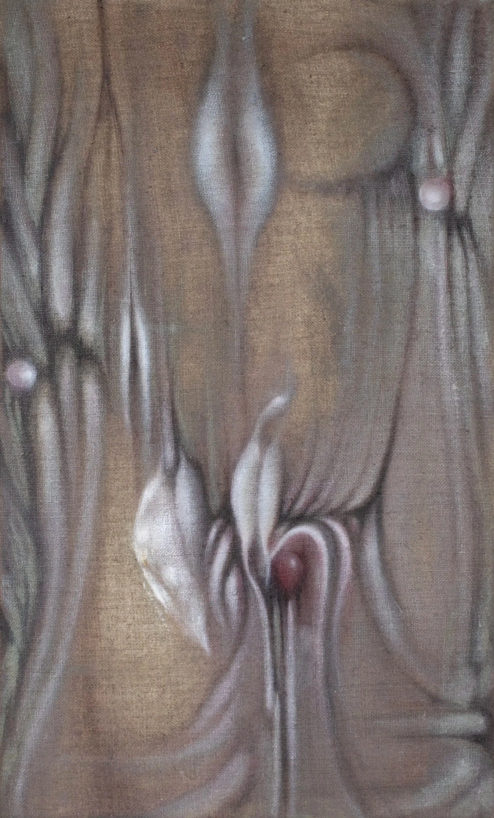 Ode To A Fallen Messenger, 2026. Oil on linen — 50 x 30 cm