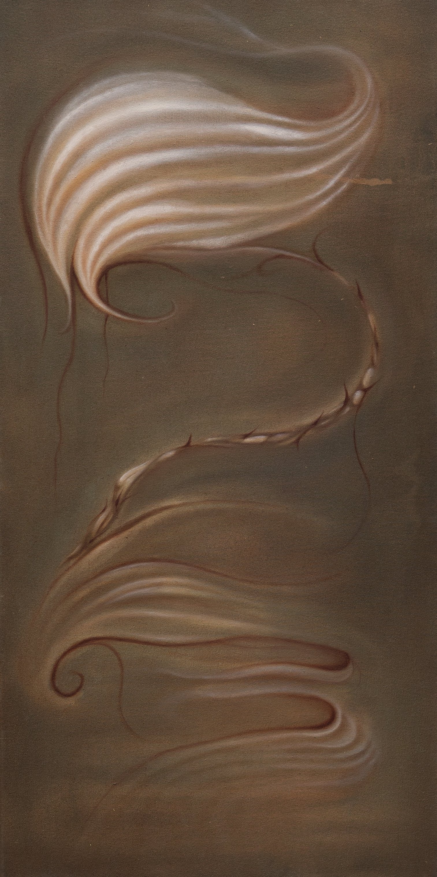 The Cilia, 2025. Oil on cotton canvas — 80 x 40 cm