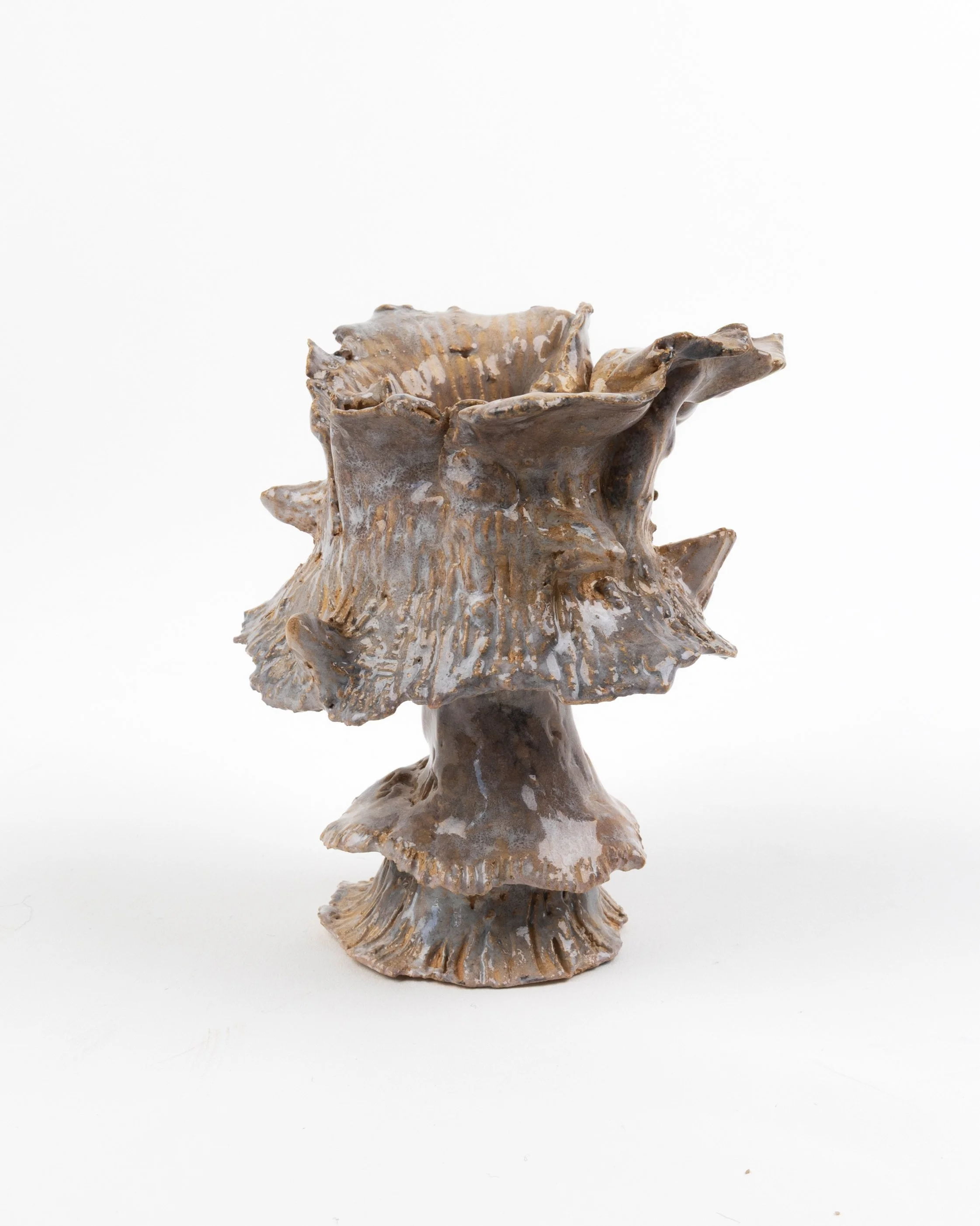 Ridged Spicules, 2025. Glazed earthenware — 8.5 x 7 x 10 cm