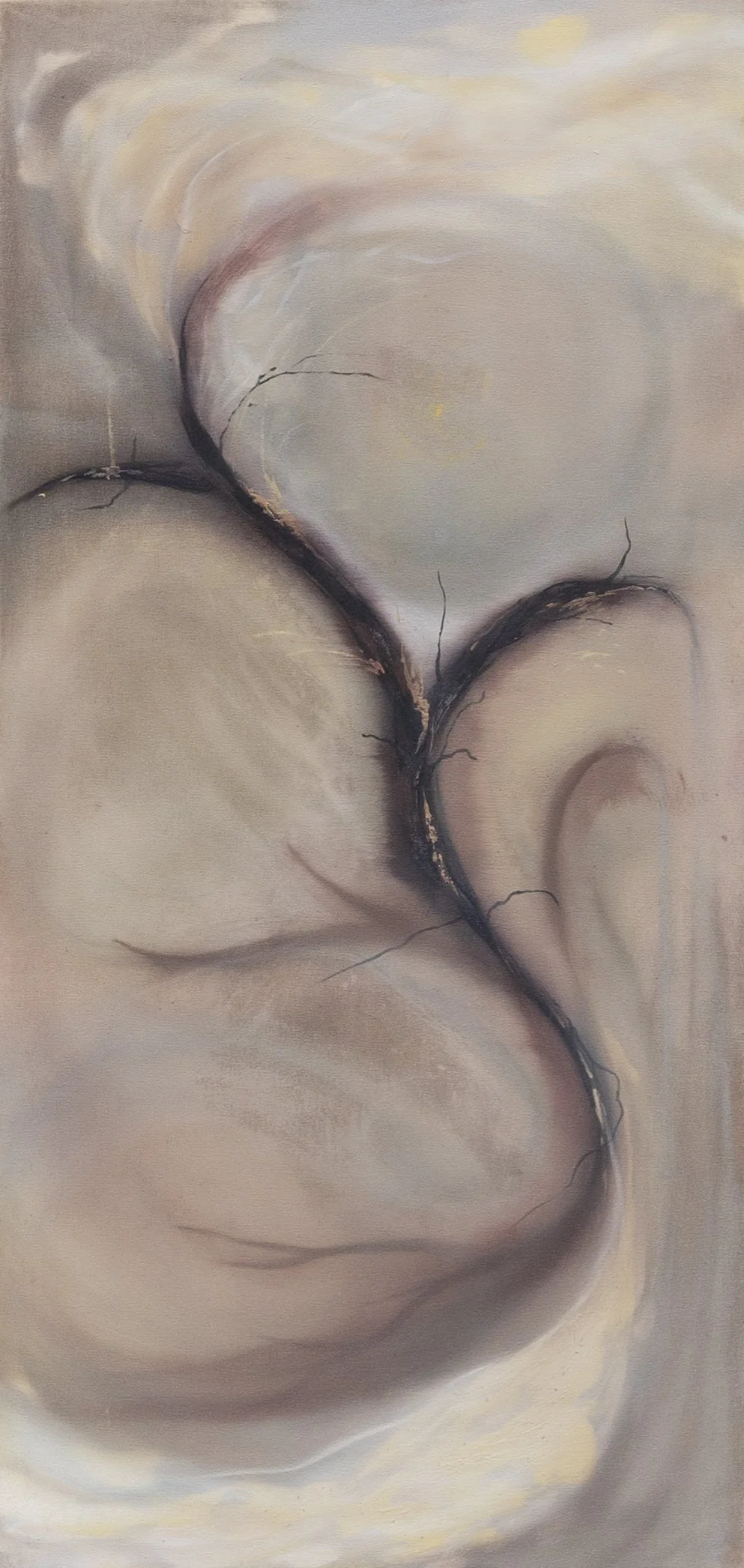 Plasma |, 2025. Oil on cotton canvas — 130 x 50 cm