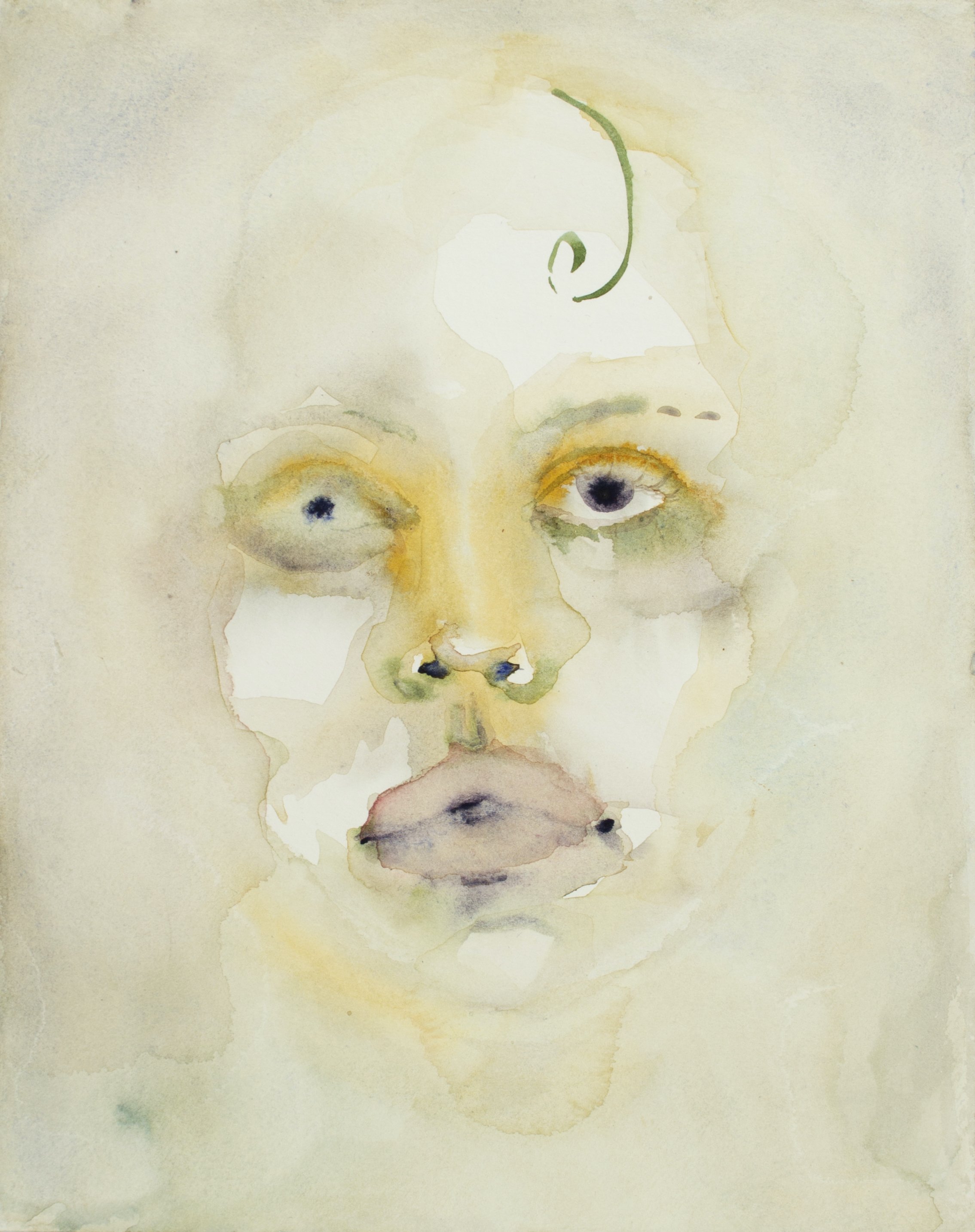 Self Portrait, 2025. Watercolour on paper — 25.4 x 20.3 cm