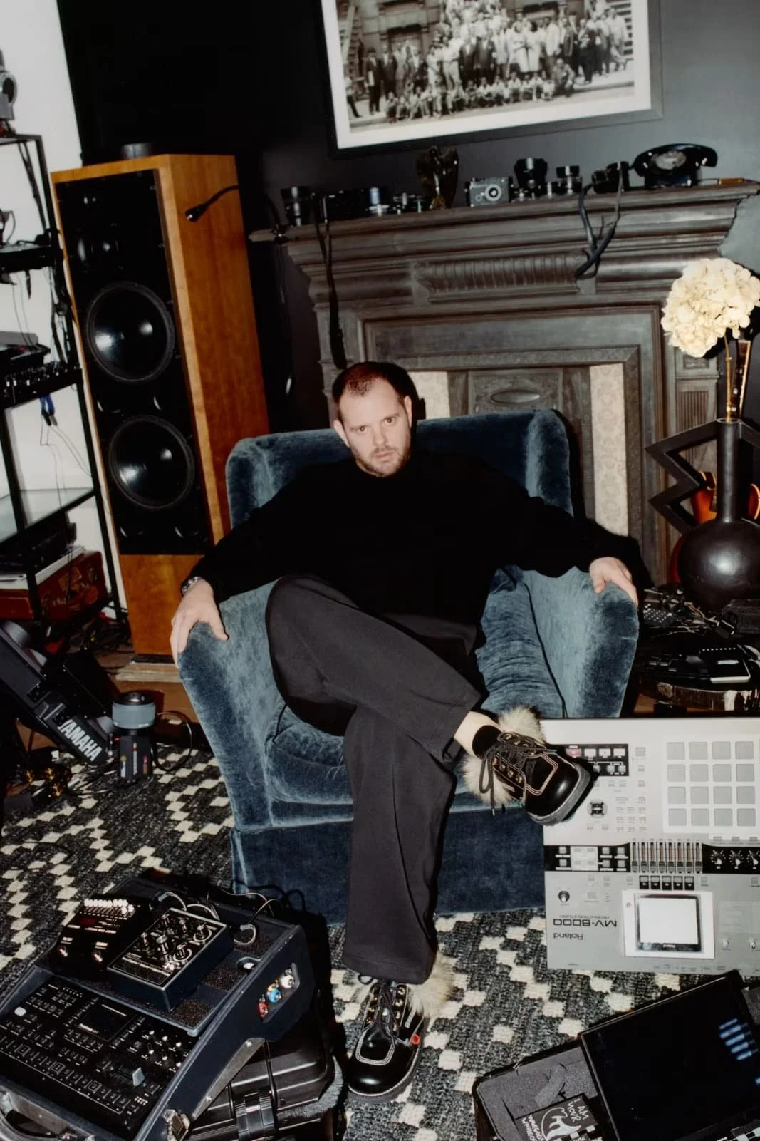 Mike Skinner in FT article in front of ATC loudspeaker