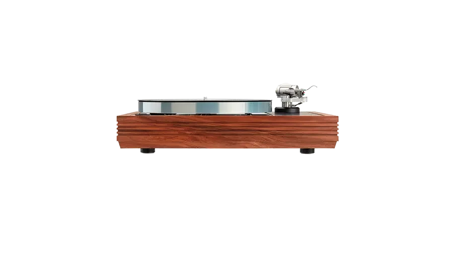 A Linn LP12 Klimax Turntable with an oak plinth.