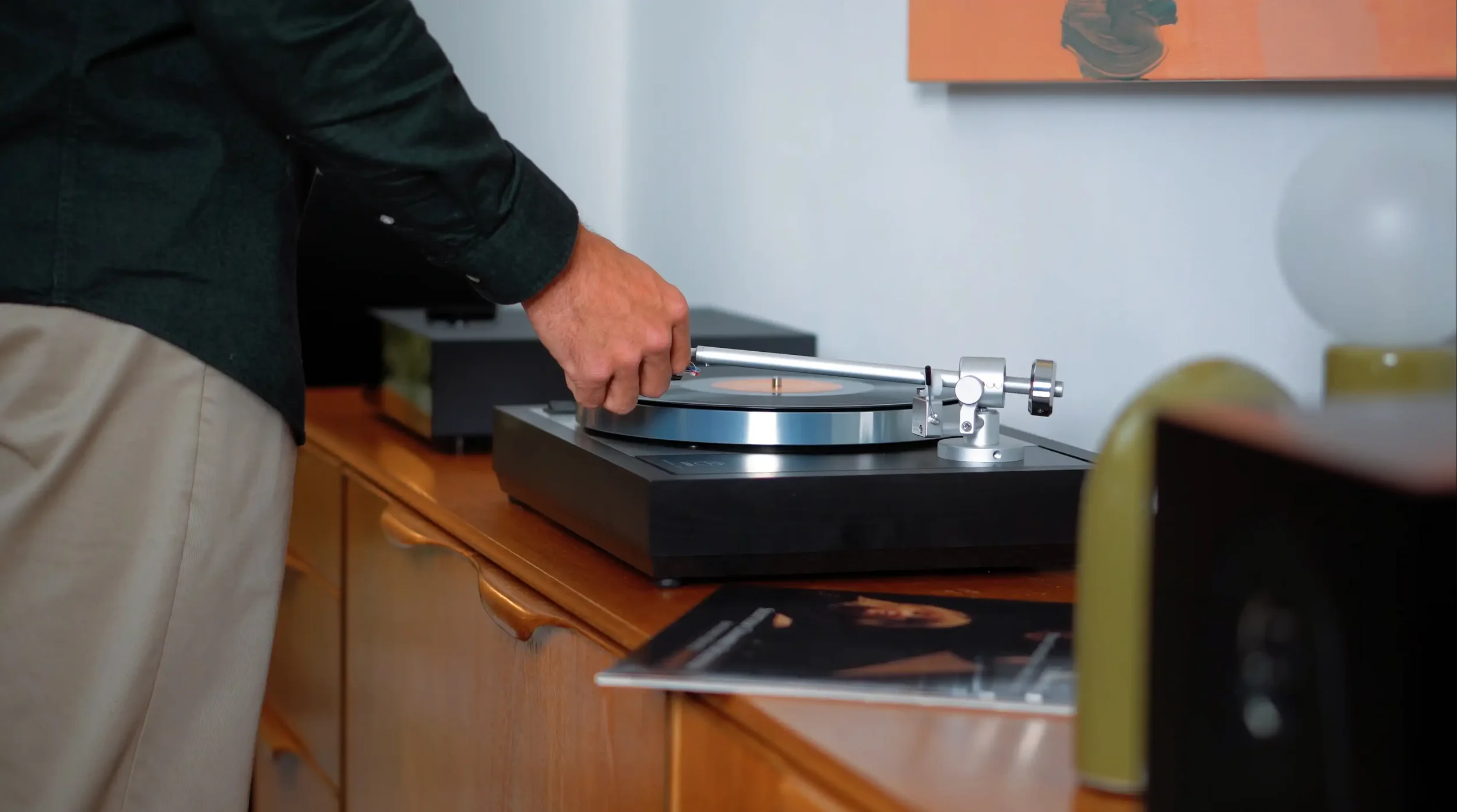 Listening to a Linn Klimax LP12 Turntable in a modern interior.