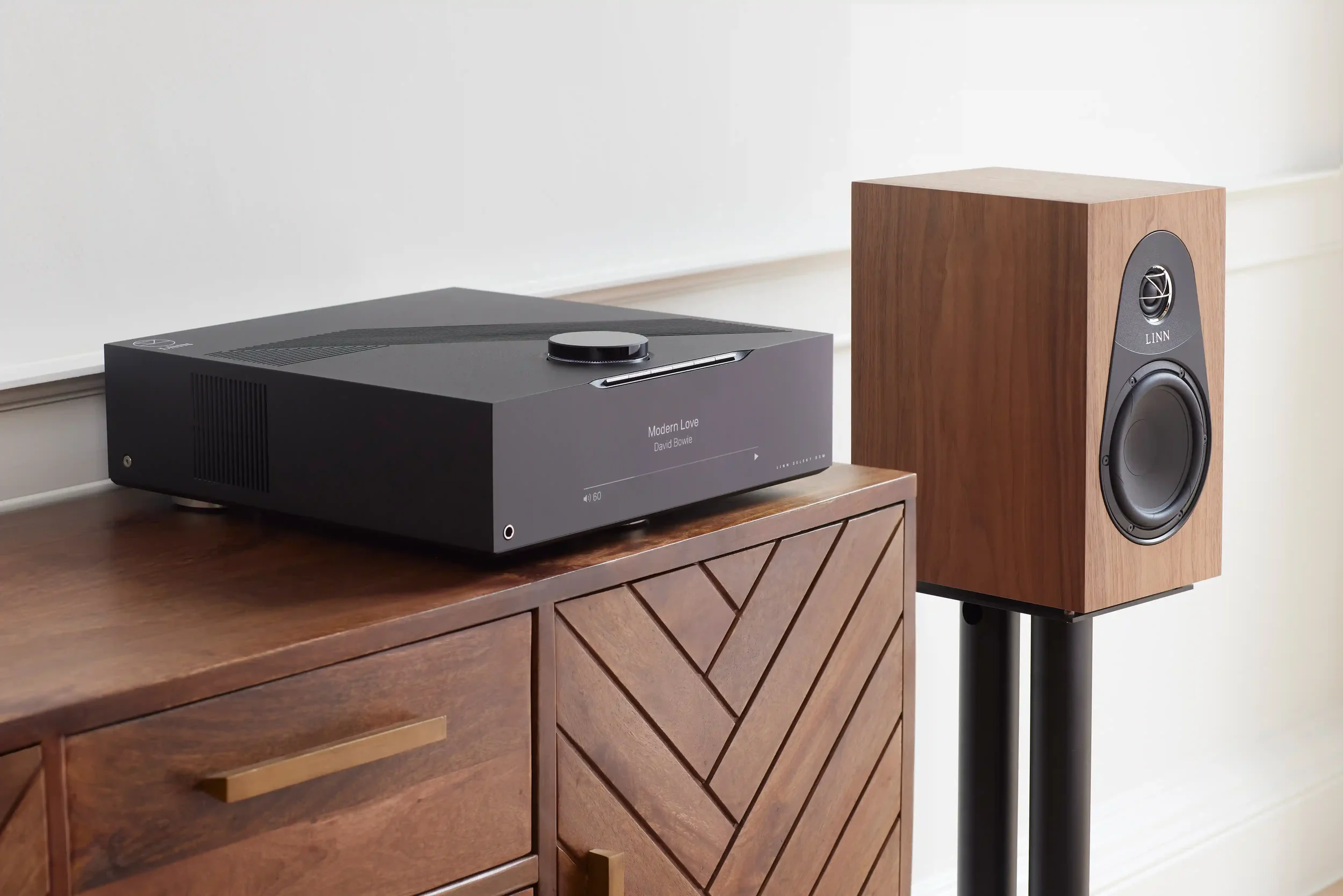Close-up of a Linn Majik Music System.