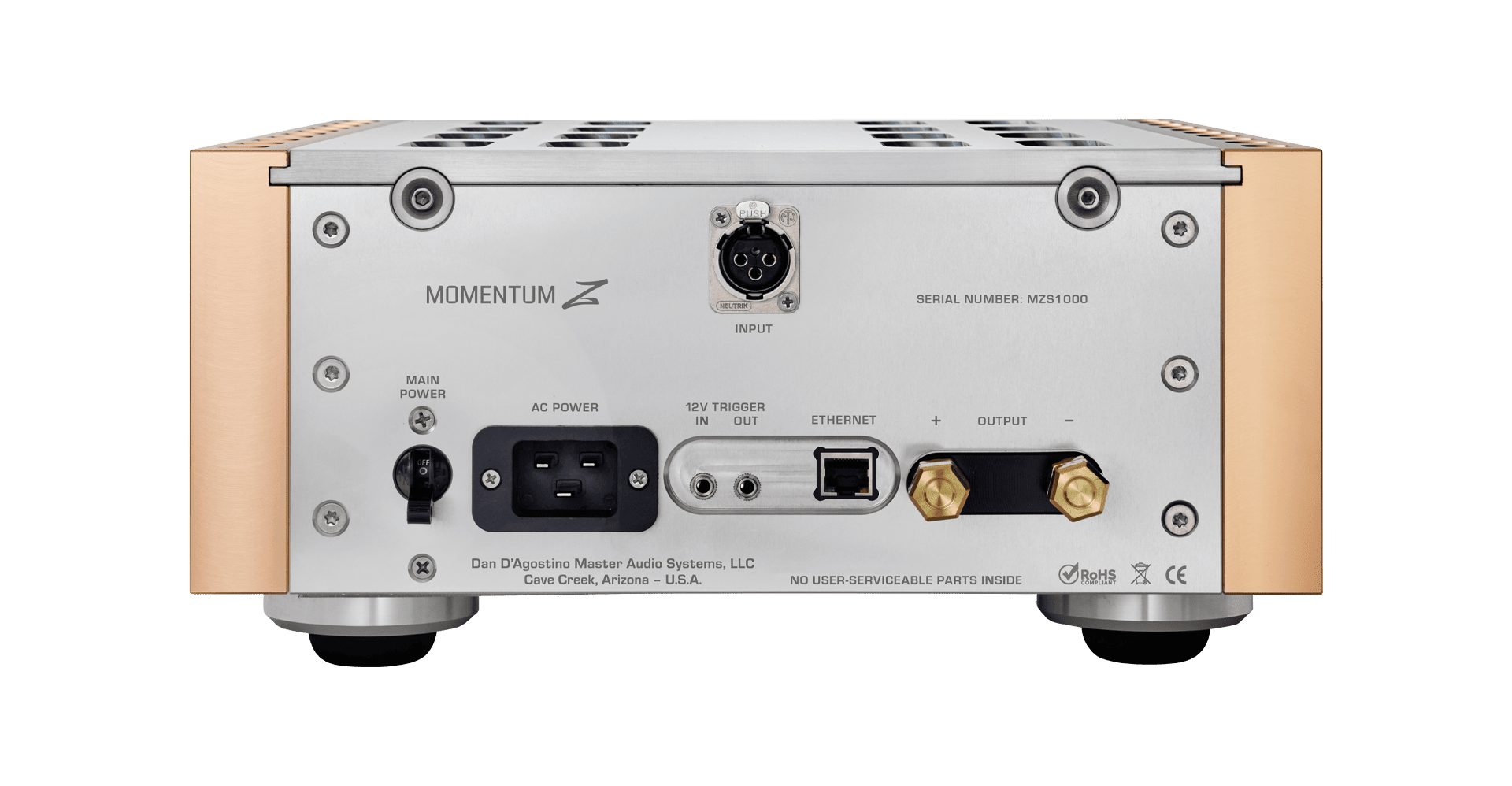 Rear panel of Dan D’Agostino Z Monoblock Amplifier