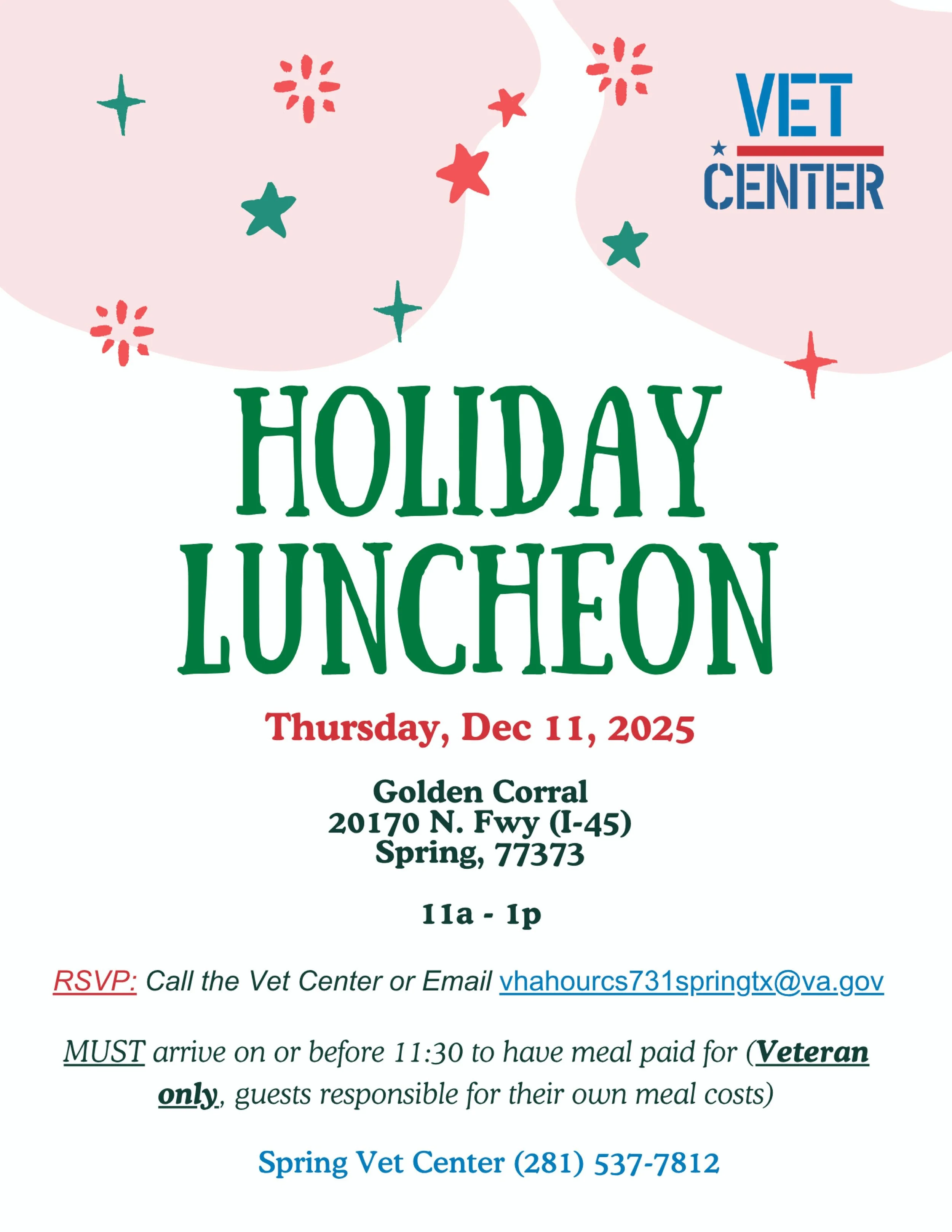 Vet Center holiday Luncheon