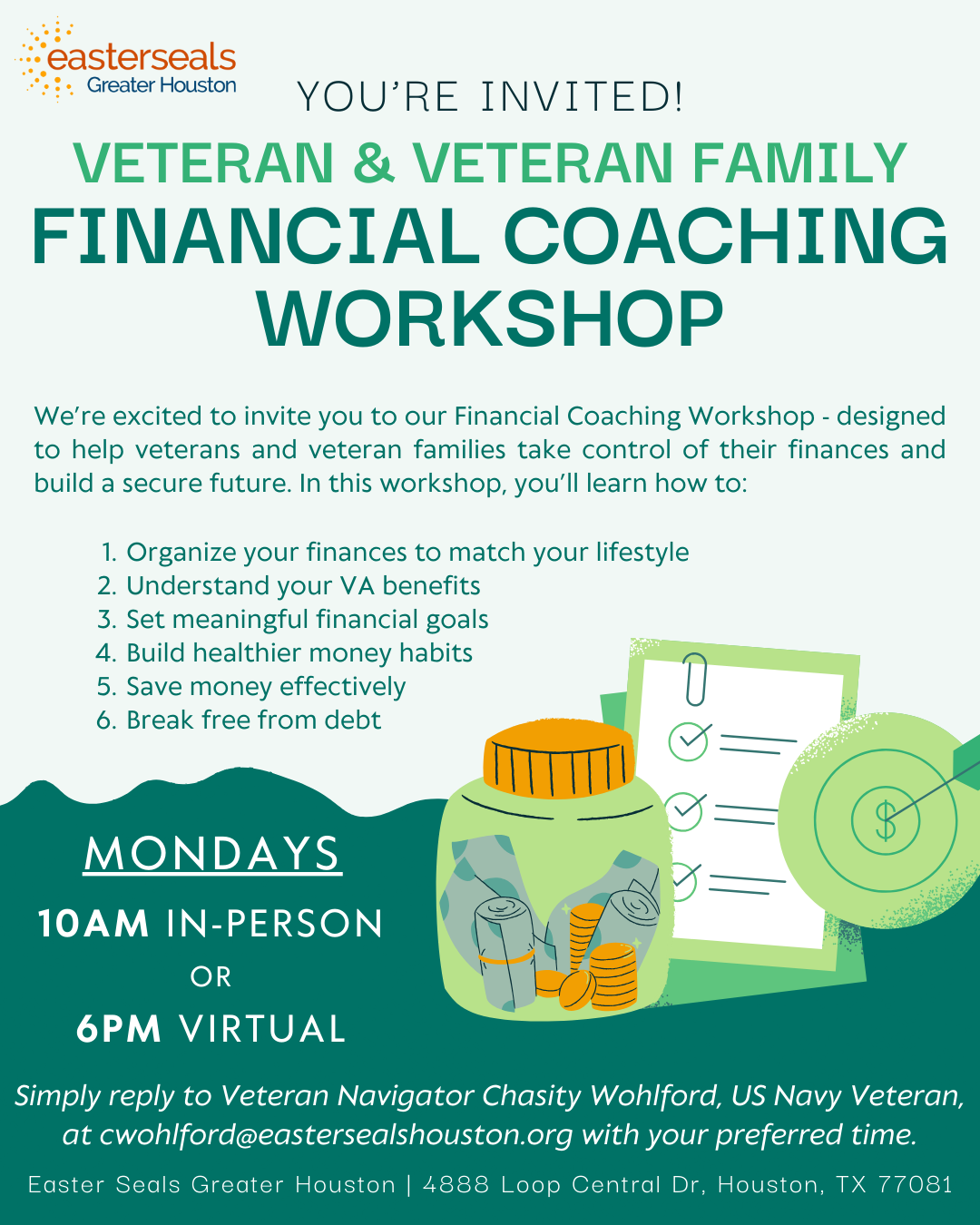 Easter Seals Greater Houston Veteran &amp; Veteran Family Financial Workshop