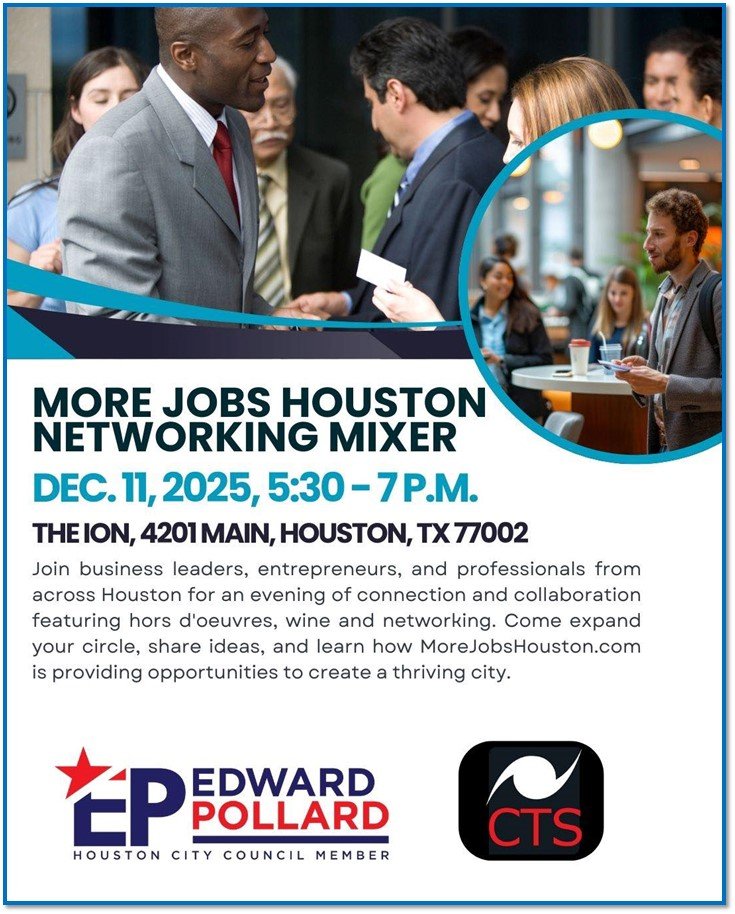 Houston City Council Member Edward Pollard: More Jobs Houston Networking Mixer