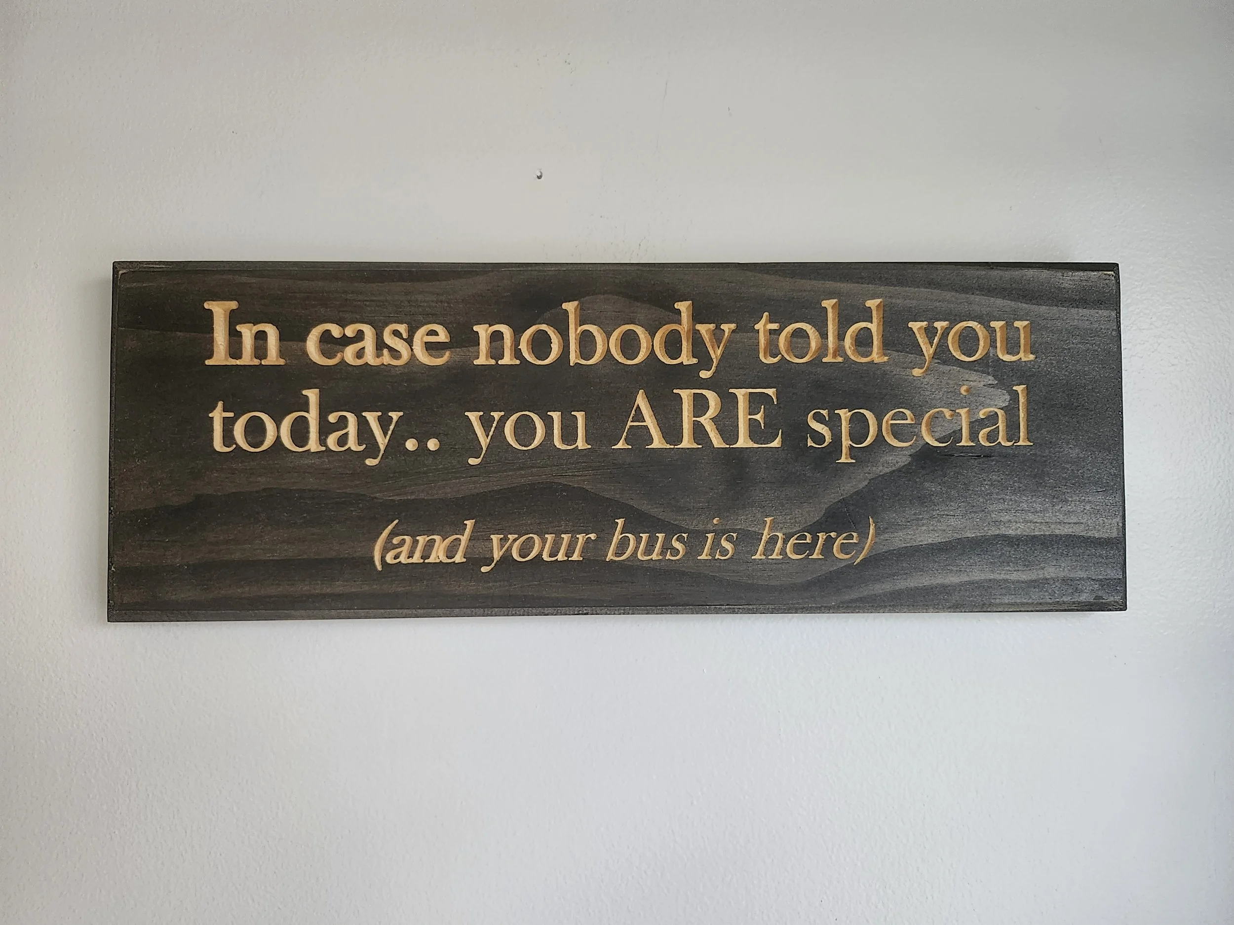 In Case Nobody Told You Today...