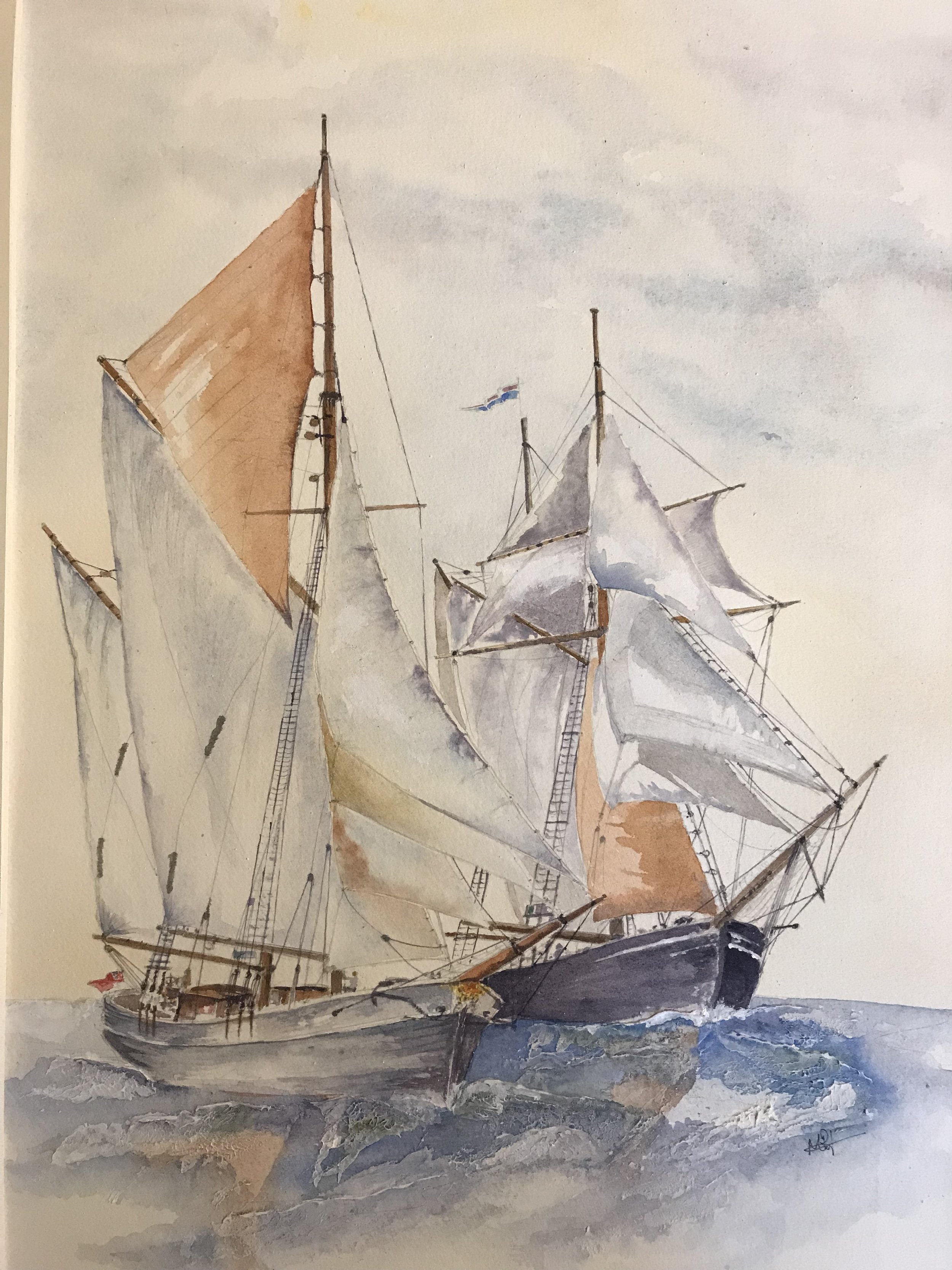 Catch the Wind. An original watercolour