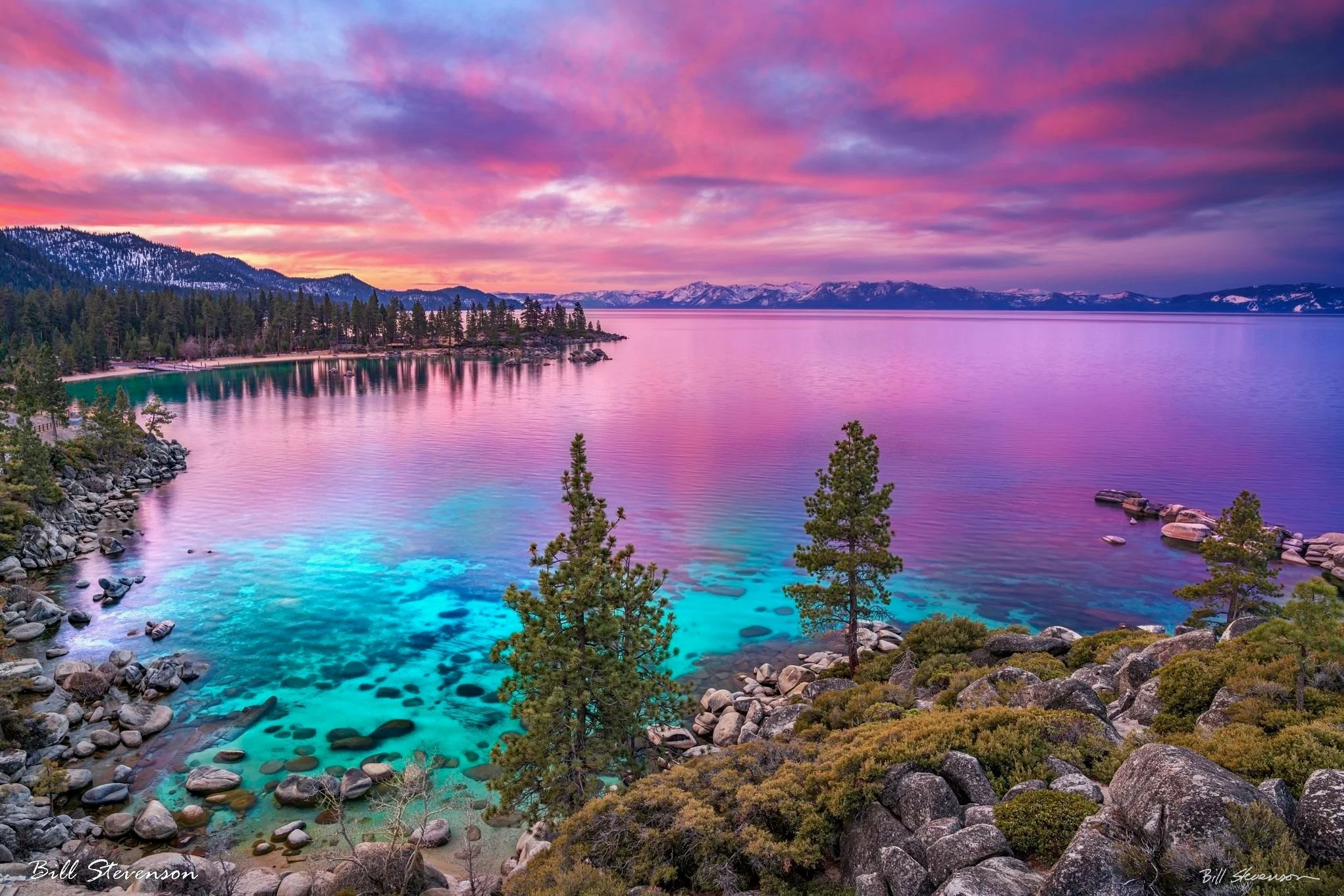 Lake Tahoe photo of sunrise at Sand Harbor. (Copy)