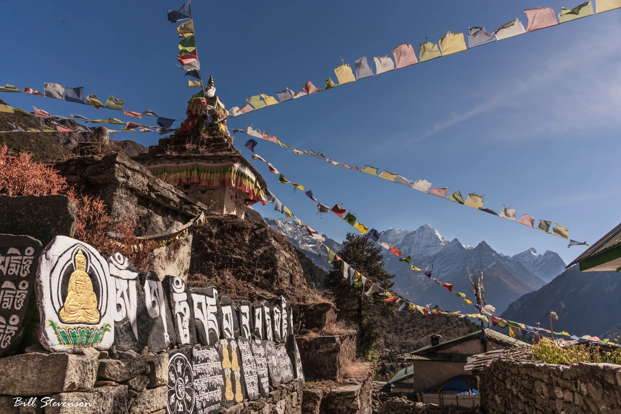 A stupa near the village of Thame in Nepal