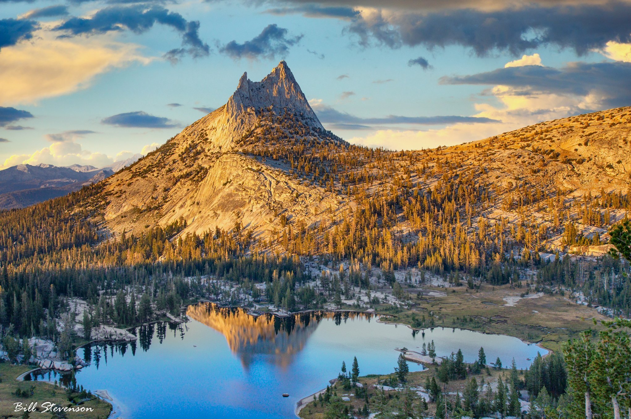 Cathedral Peak and Cathedral Lake in Yosemite National Park