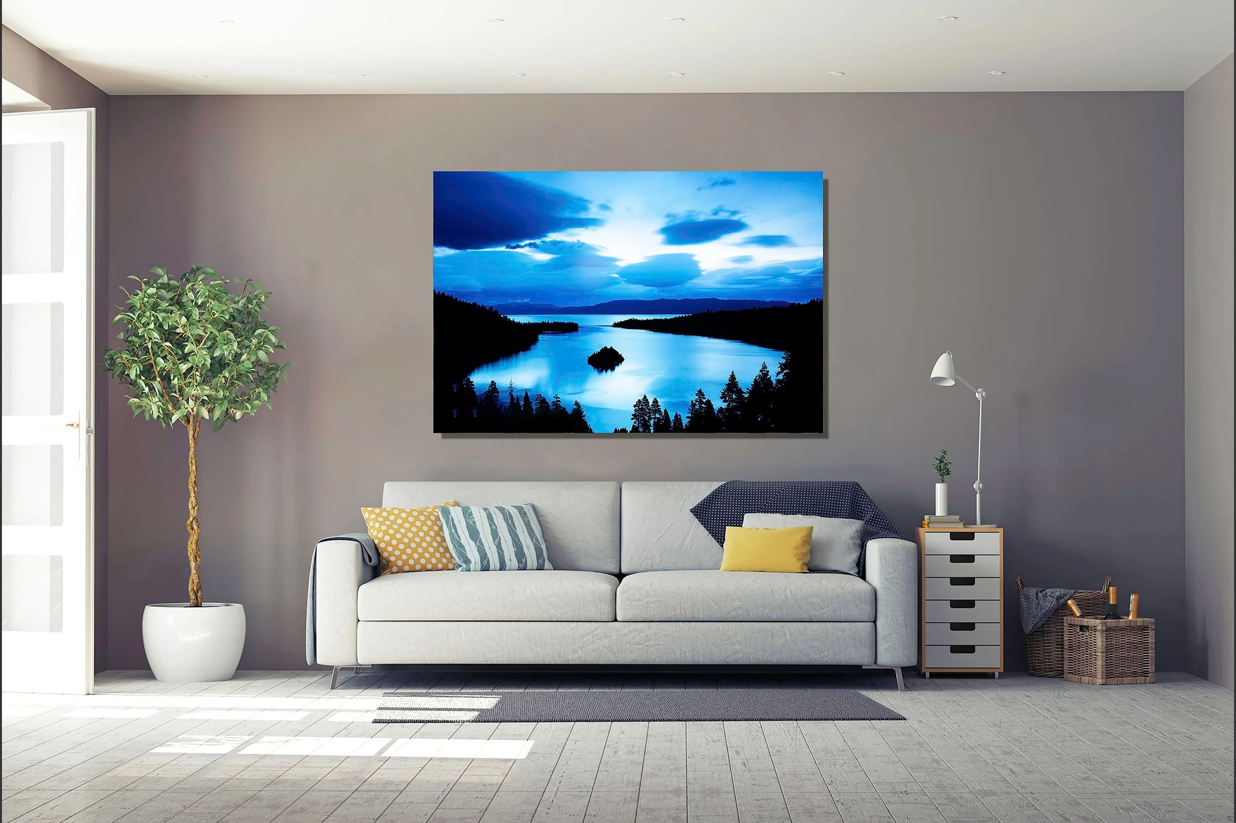 Lake Tahoe photo of a blue image of Emerald Bay