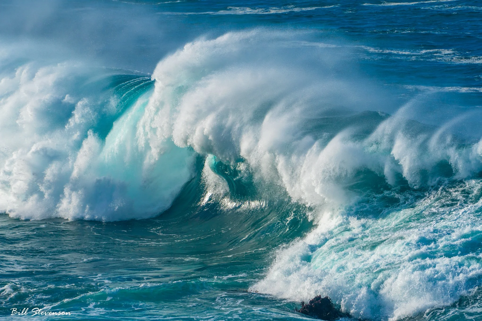 Fine art ocean photography of a huge wave.