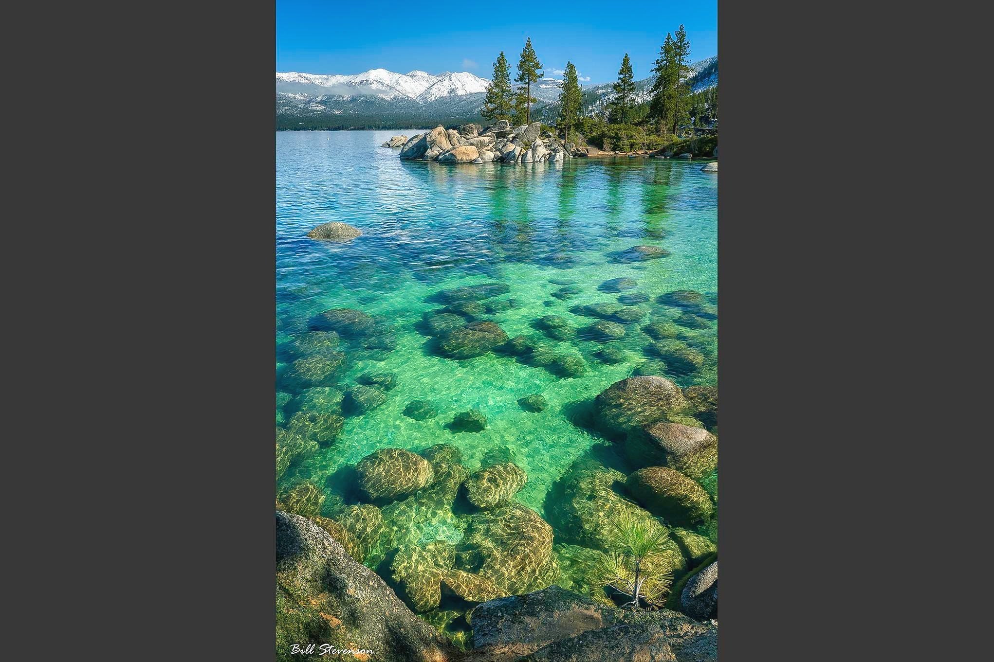 The clear waters of Lake Tahoe at Sand Harbor State Park