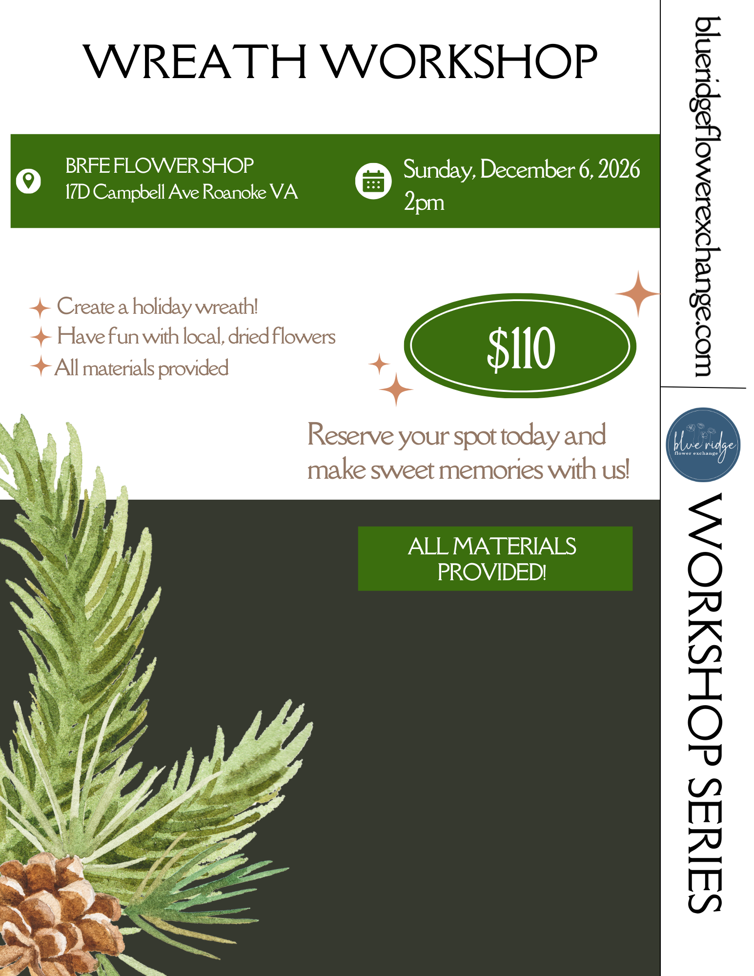 Wreath Workshop - December 6th, 2026