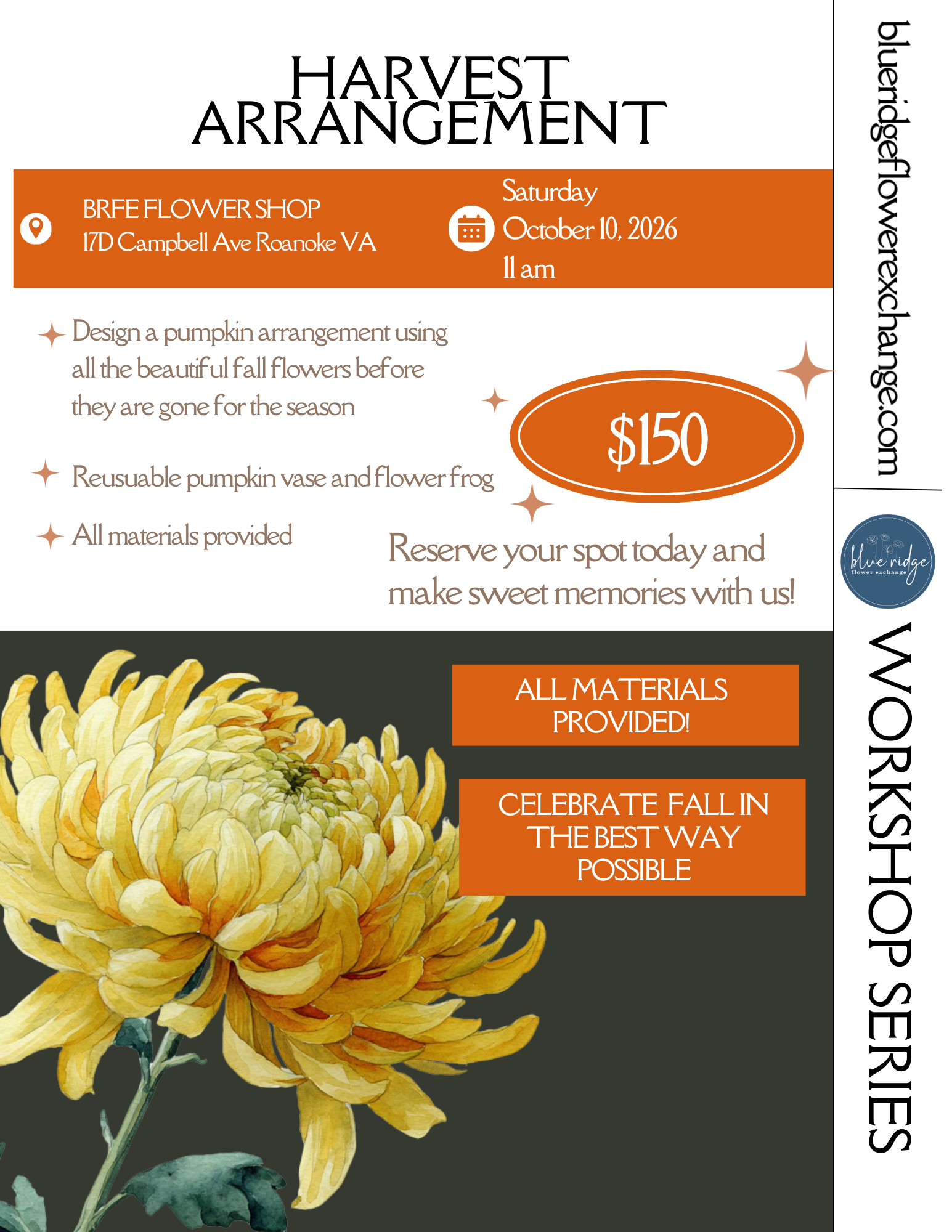 Harvest Arrangement - October 10th, 2026