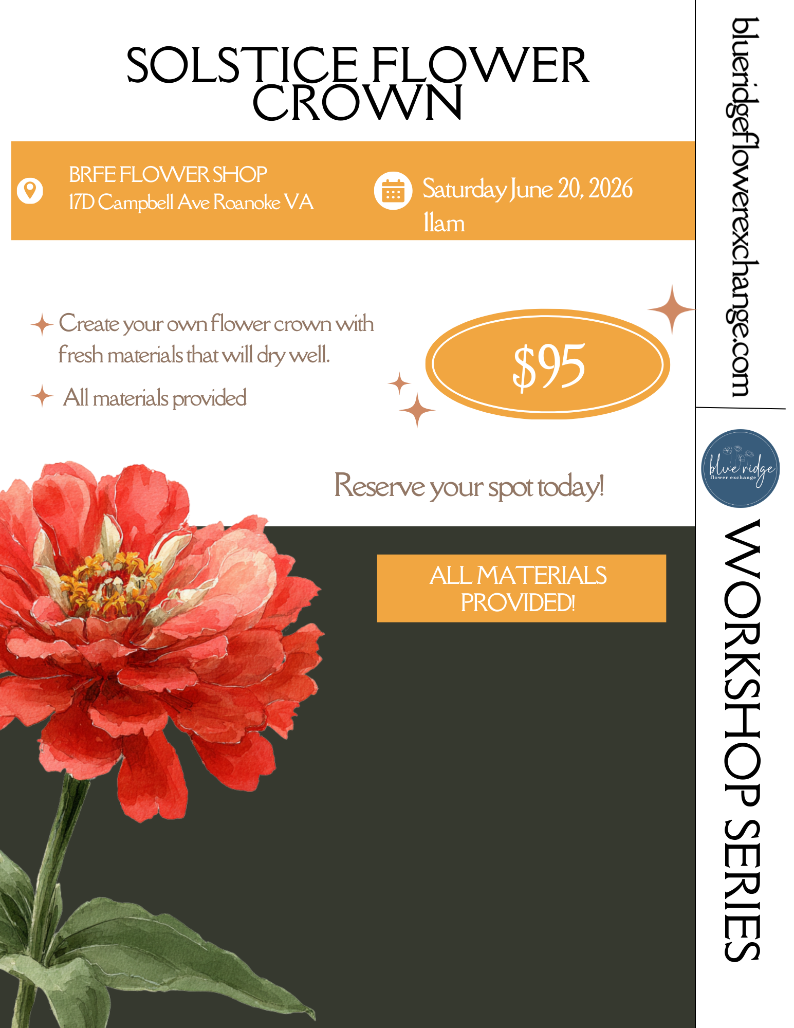 Solstice Flower Crown Workshop - June 20th, 2026