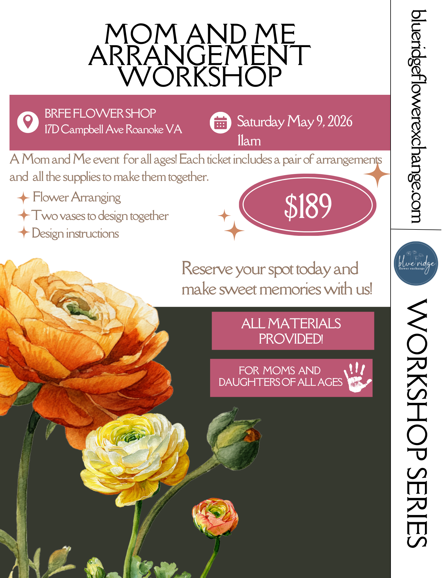 Mom + Me Arrangement Workshop - May 9th, 2026