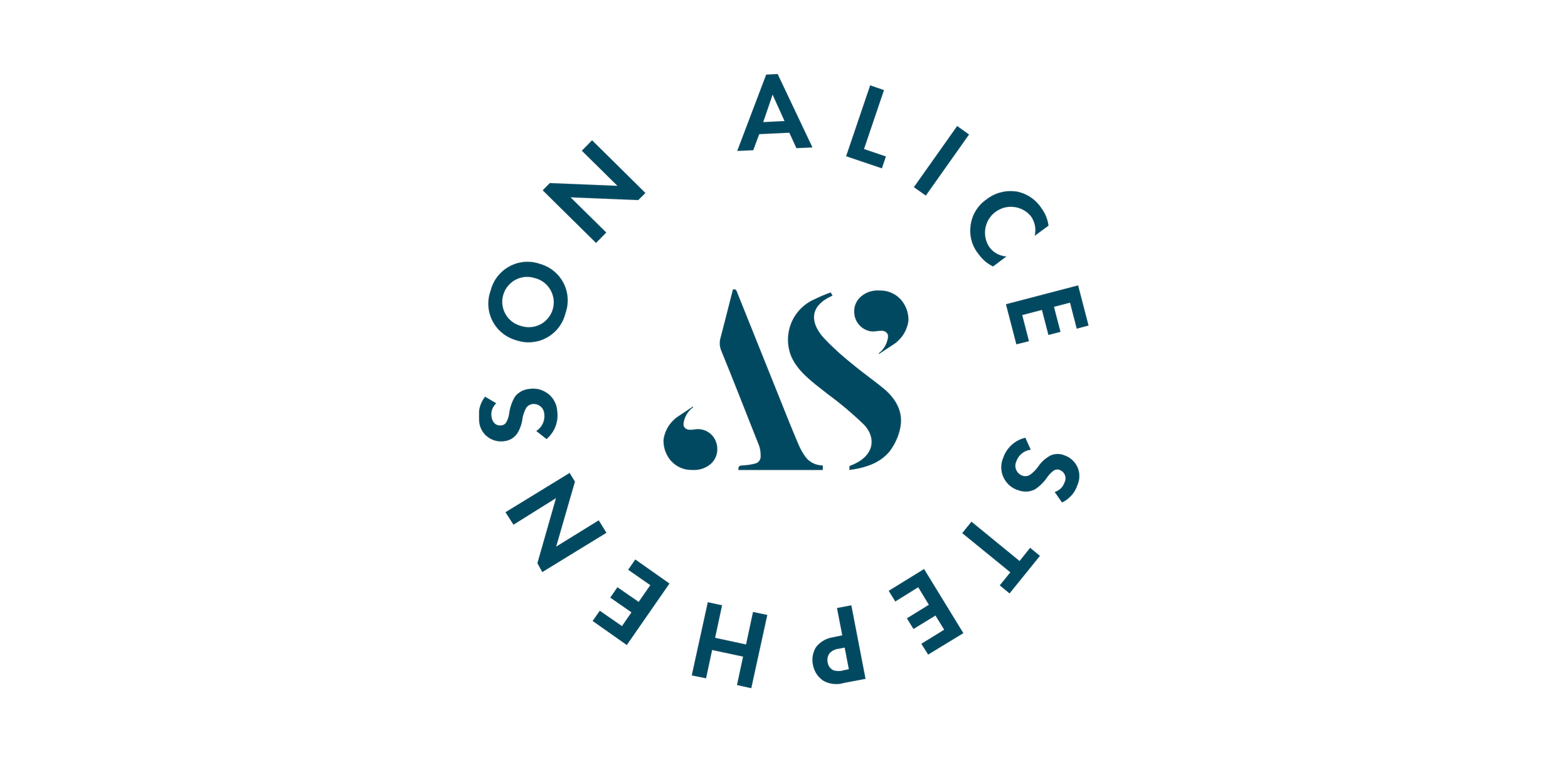 Black background with a centered circular pattern of blue text that reads 'Experience An Insurance'. There's a stylized 'S' in the center of the circle.