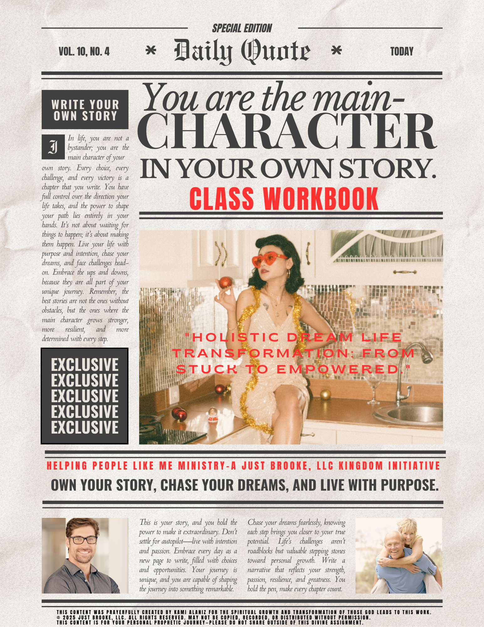 YOU ARE THE MAIN CHARACTER IN YOUR OWN STORY