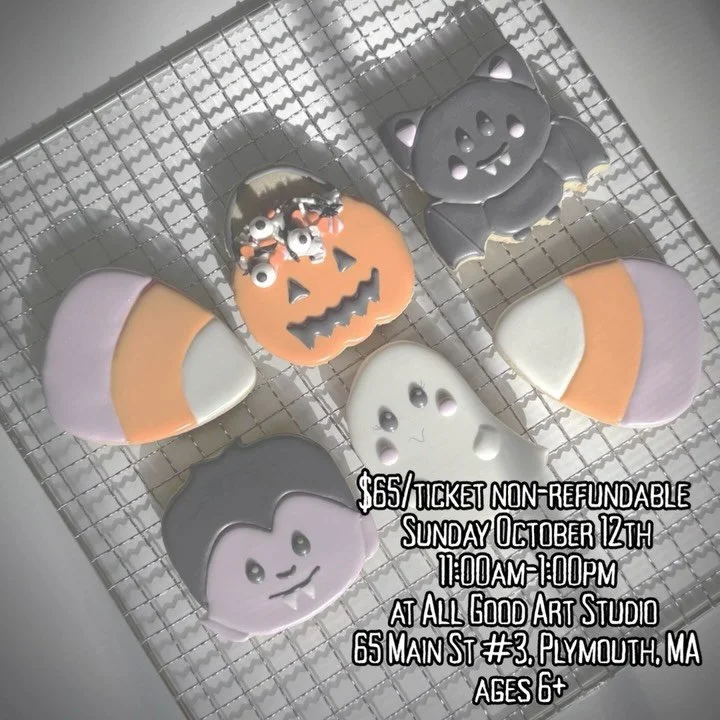 🎃👻 Join us at @allgoodartstudio in downtown Plymouth for a spooktacular Halloween Cookie Decorating Class! 🍪✨ Perfect for kids ages 6+, this beginner-friendly workshop is all about fun, creativity, and sweet treats.
🕷️ Sunday, October 12th, 11am