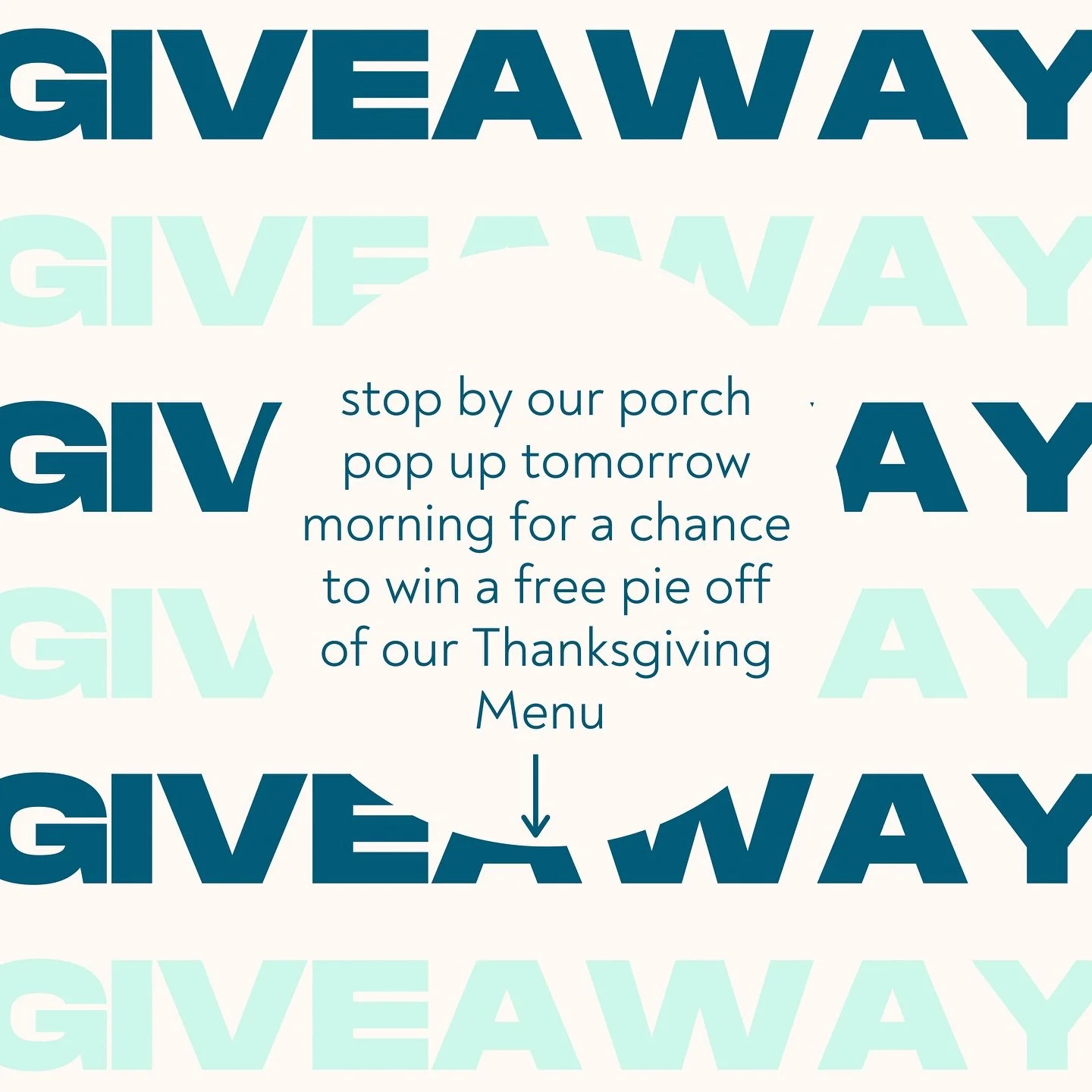 🎉 GIVEAWAY TIME! 🥧

We&rsquo;re doing a Thanksgiving Pie Giveaway at tomorrow&rsquo;s Porch Pop-Up!

📍 21 Talia Way, Plymouth, MA

Stop by 9am&ndash;4pm (or until we sell out!) to enter your name into our pie drawing. One lucky winner will snag a 