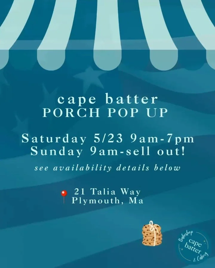 ✨ Memorial Day Weekend PORCH POP-UP ✨

We&rsquo;ll be open Saturday 5/23 from 9AM&ndash;7PM (or until sold out) at:

📍 21 Talia Way, Plymouth

Our goal is to be open Sunday at 9AM as well, but availability will depend on Saturdays traffic and our ab