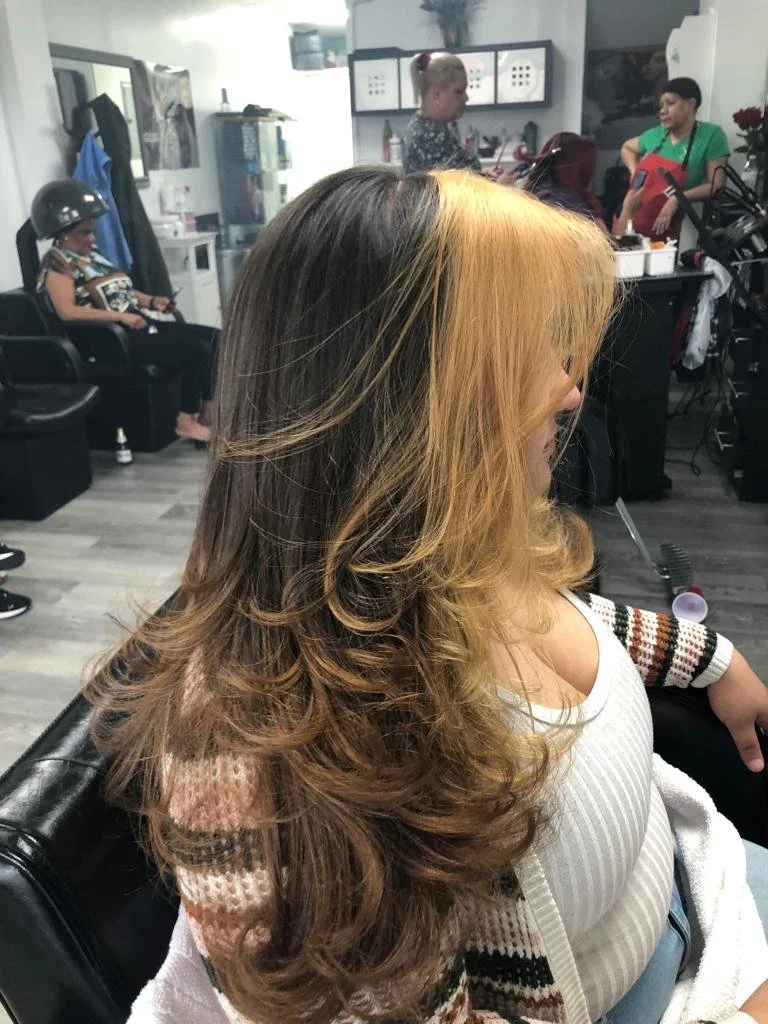 This client wanted curly hair highlights!