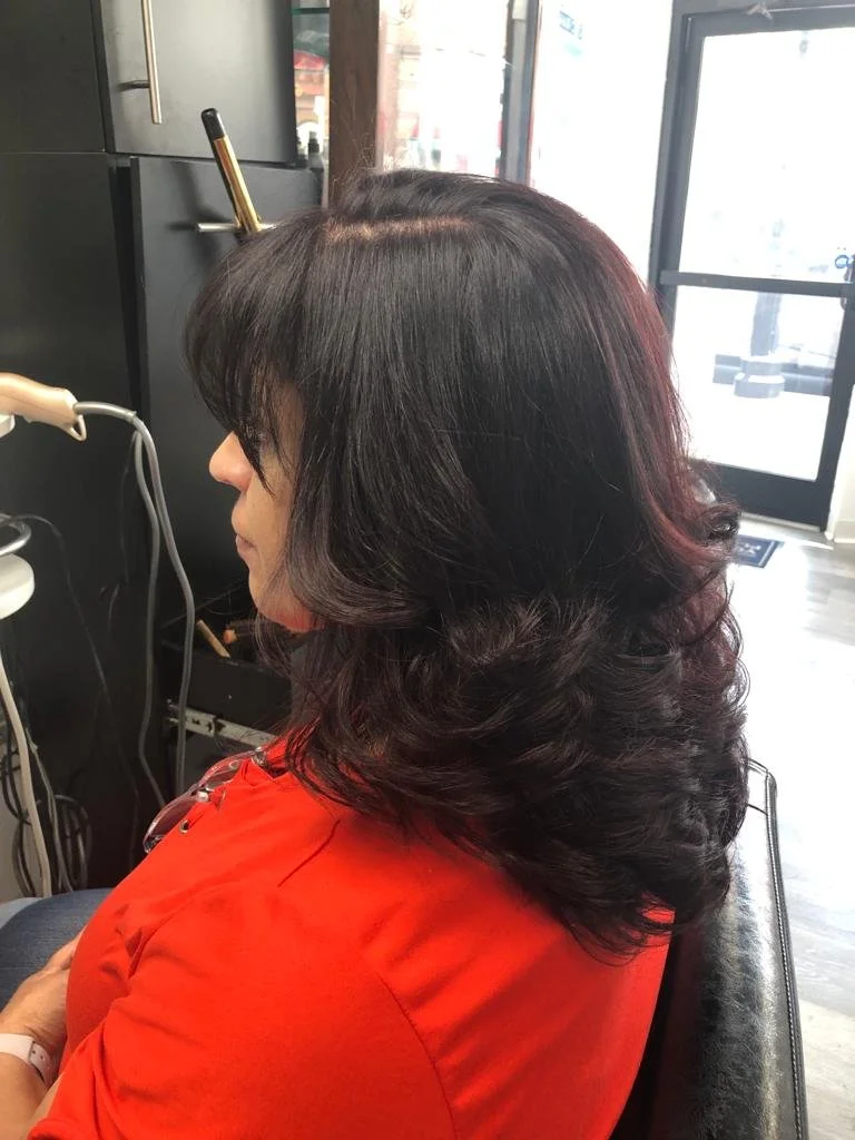 One of our clients had a successful hair frizz treatment.