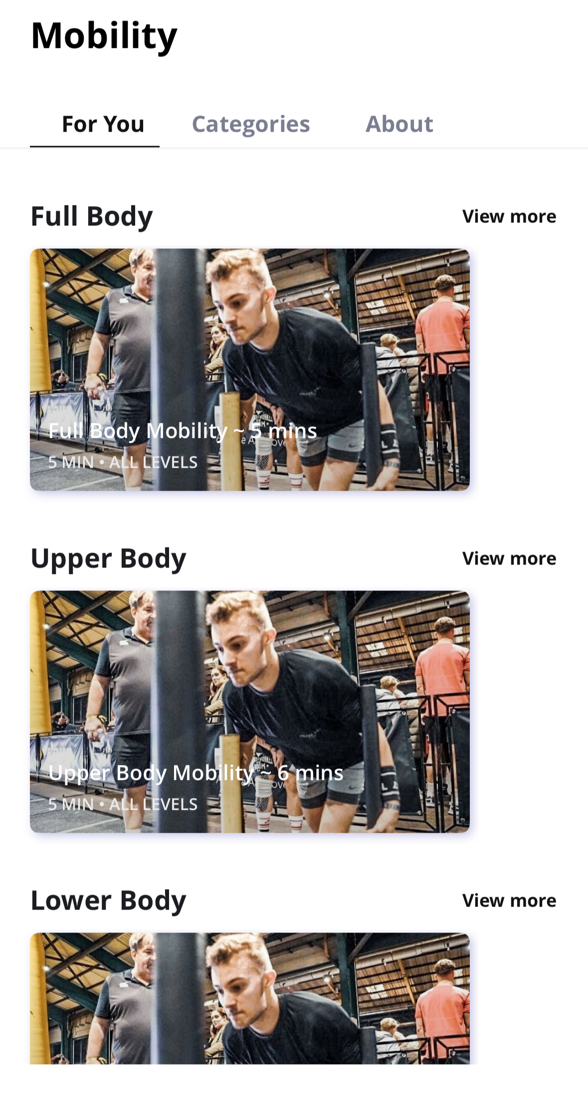 Home Mobility workouts