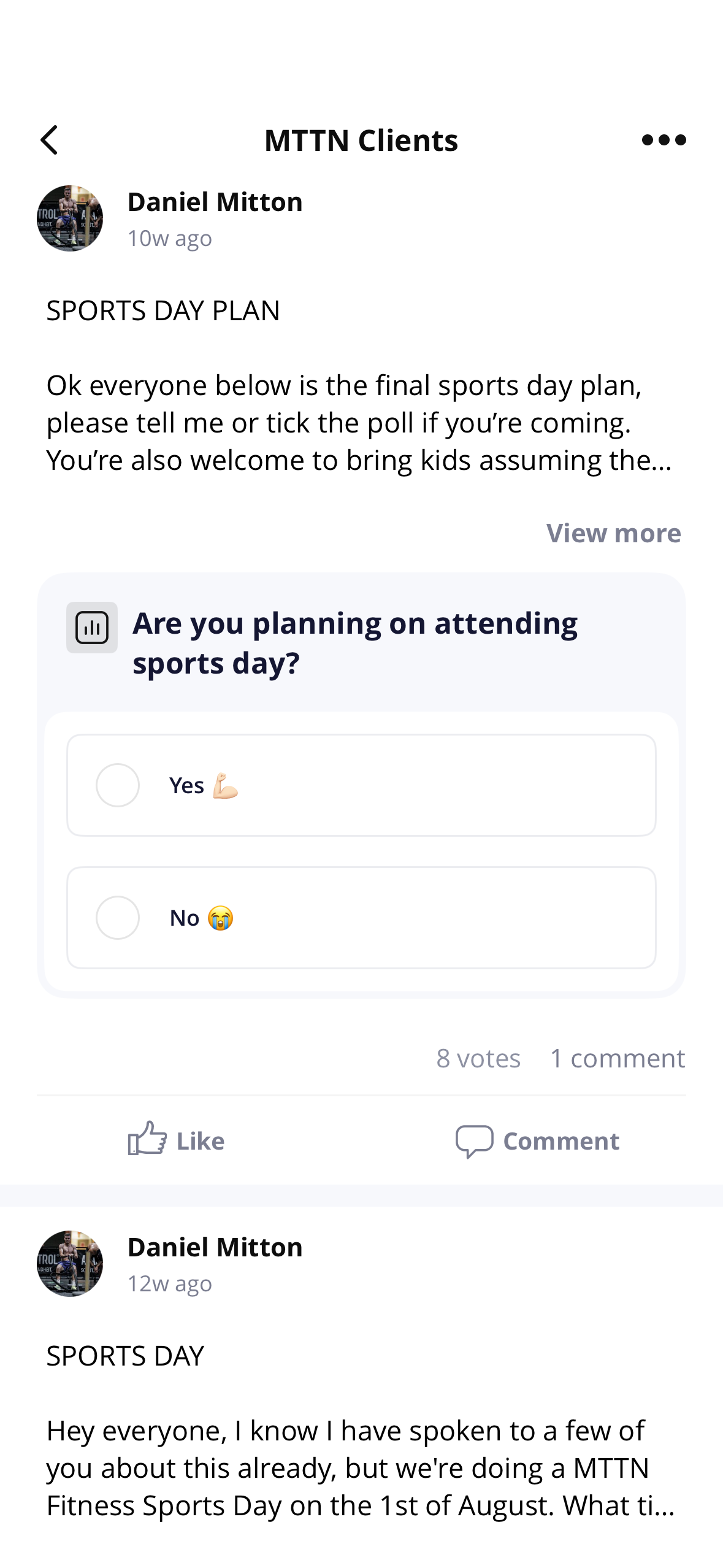 Community forum and events