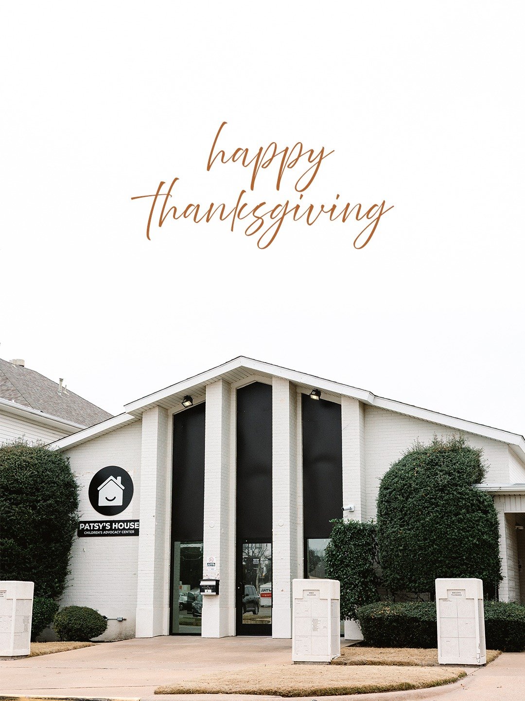 Happy Thanksgiving from all of us at Patsy's House!

We're so grateful for all your support to help us continue on our mission.
