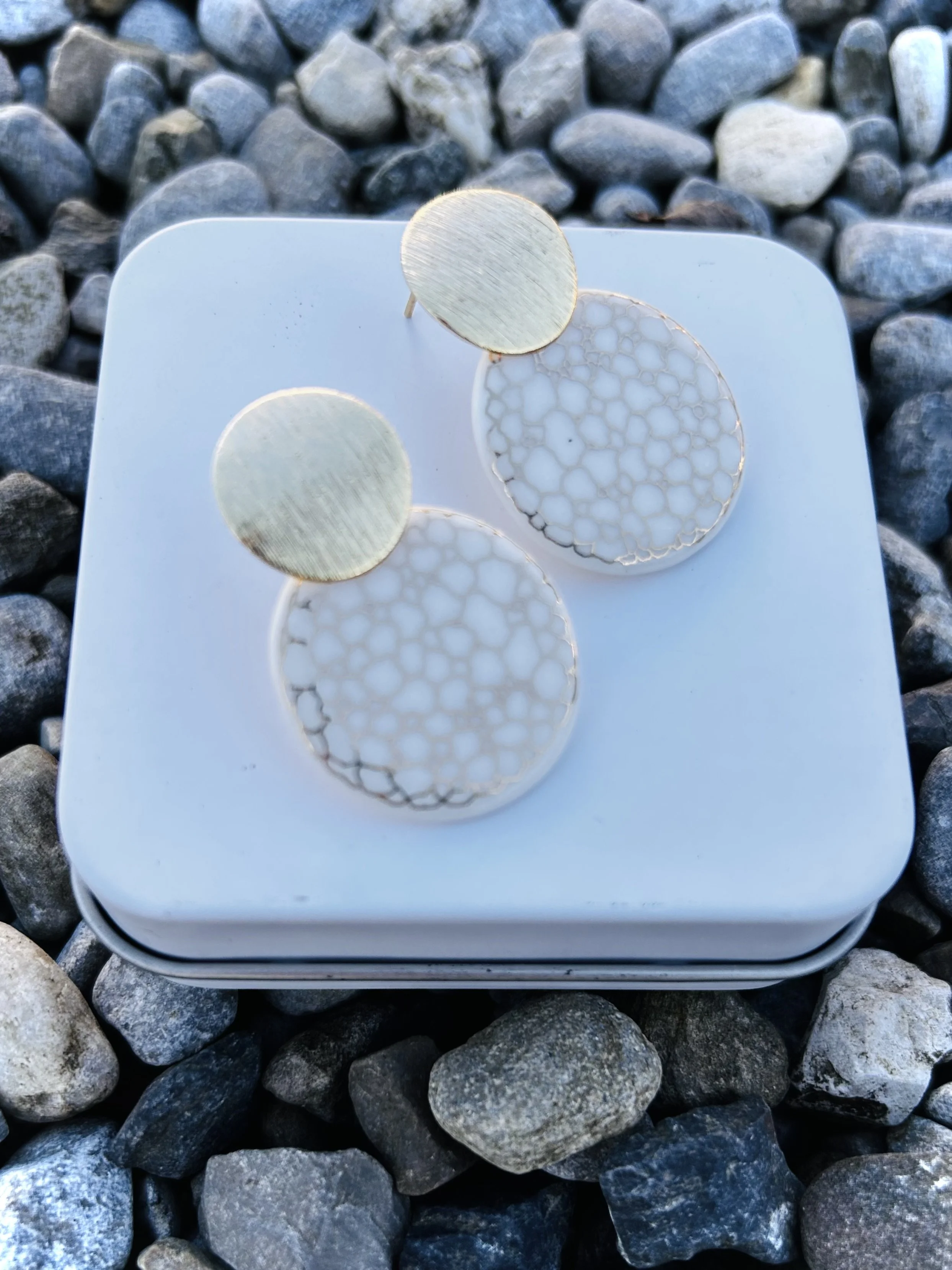 Porcelain earrings, porcelain studs, studs, earrings, gift for her