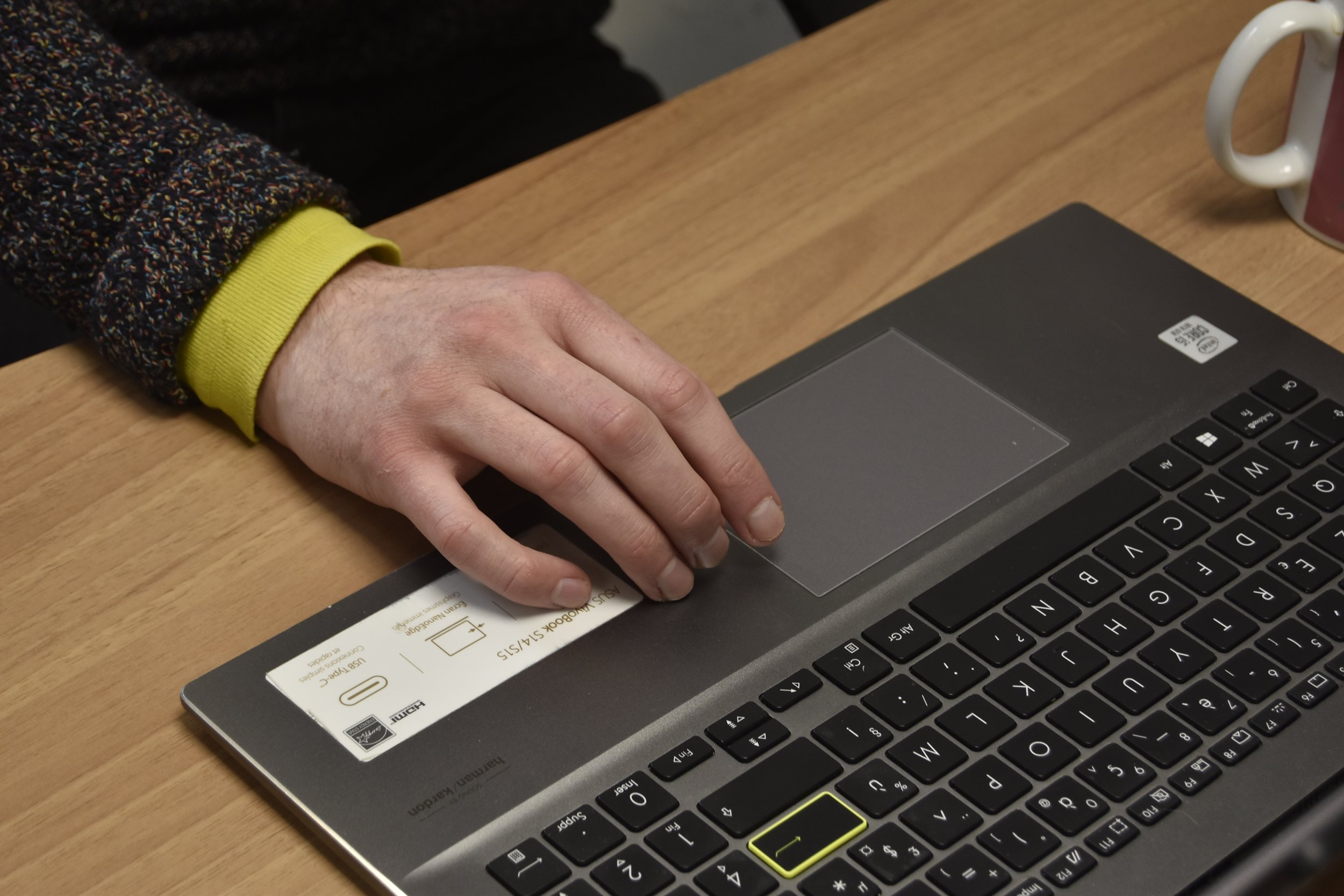 Hand on keyboard.JPG