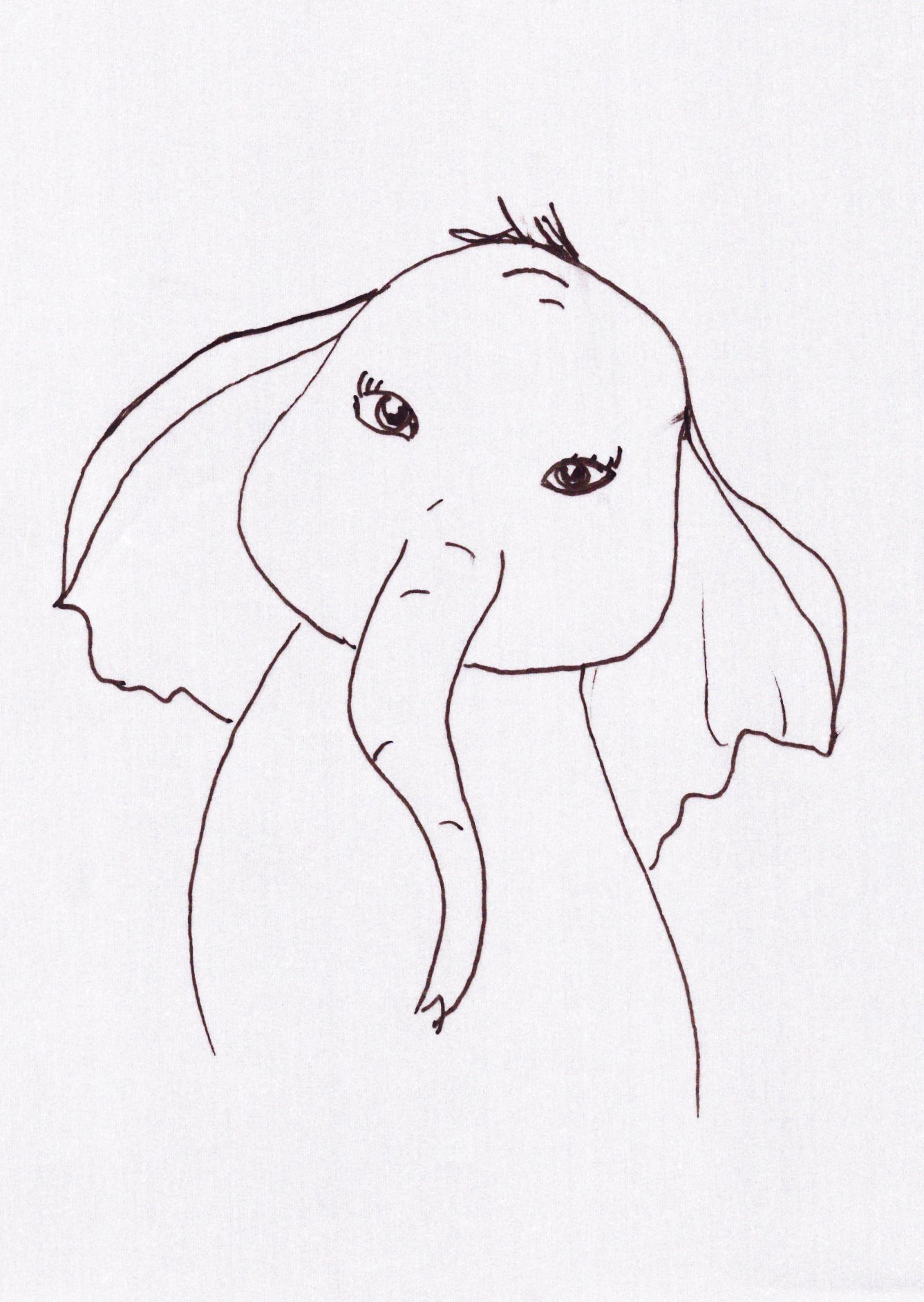 Baby Elephant Sketch
