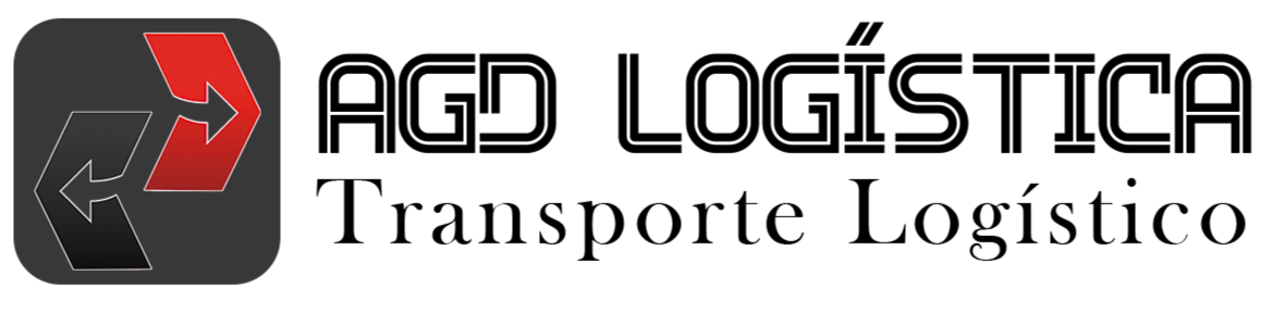 Logotipo de la empresa con flechas negras y rojas en forma de zigzag anaranjado, con fondo gris oscuro.