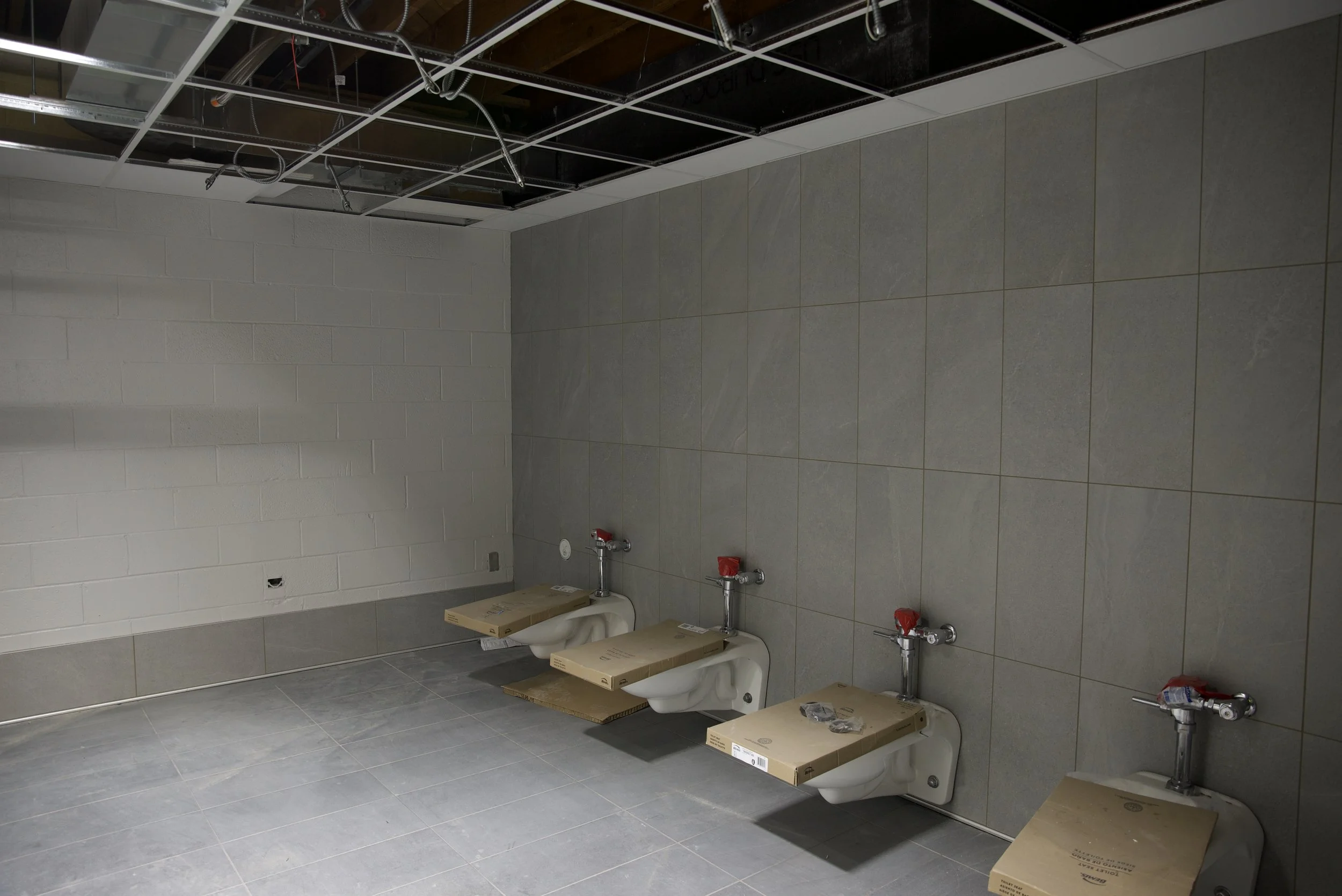 The old elementary restrooms have been updated