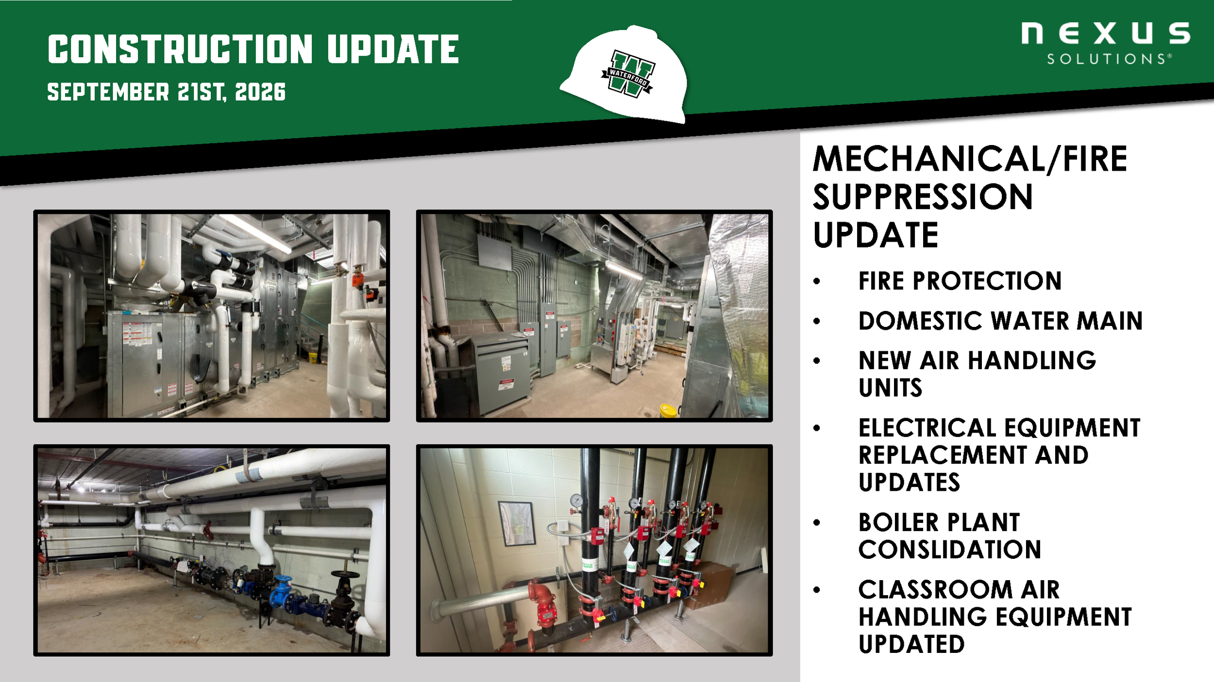 mechanical system updates