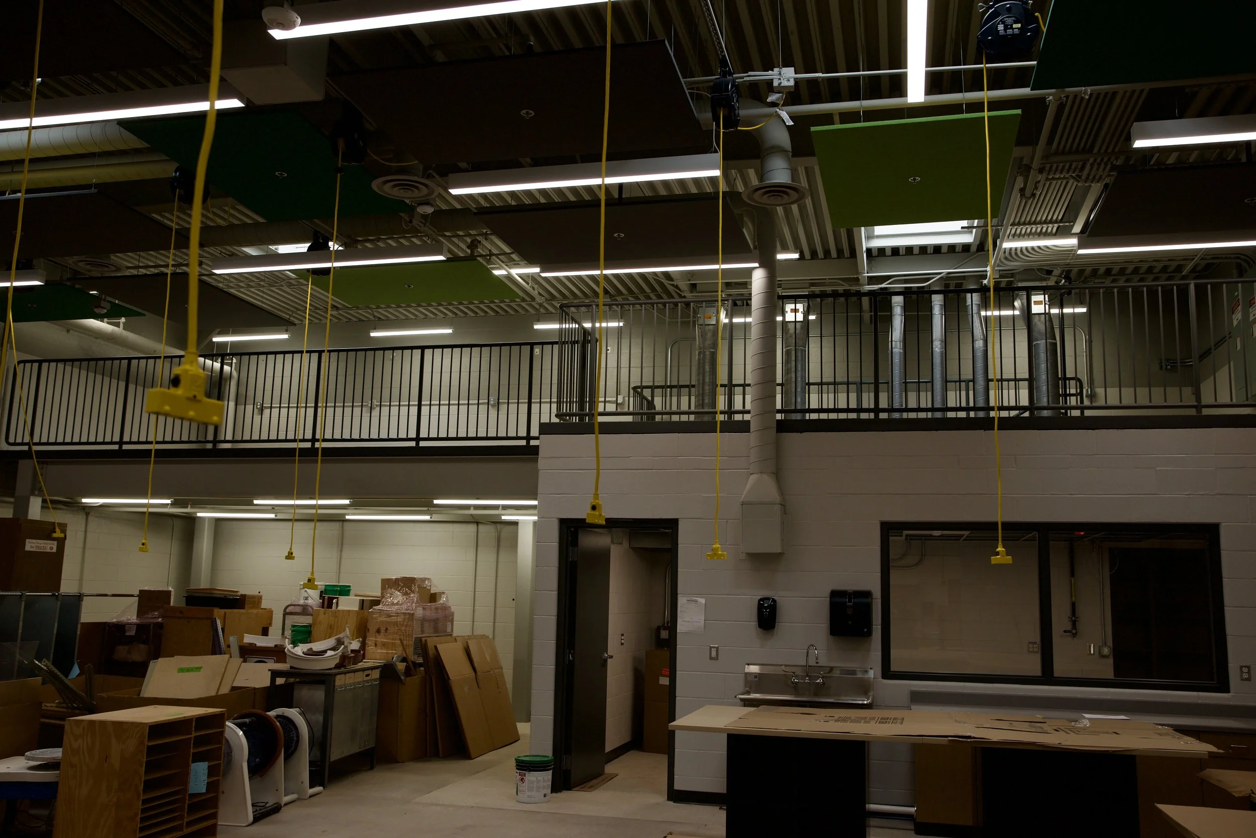 The old mapleview cafeteria was turned into the art rooms