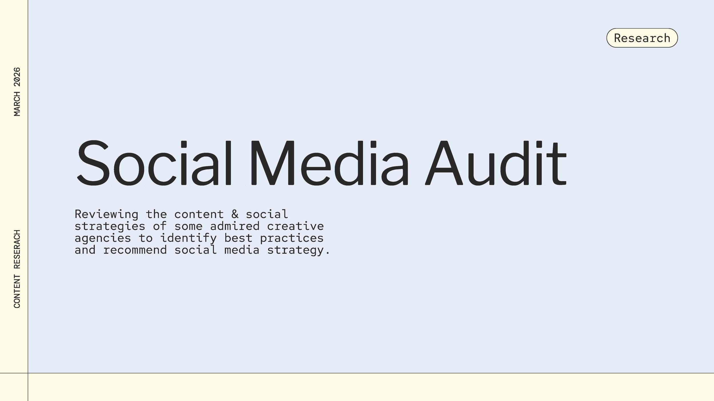 Competitive Research - Social Media