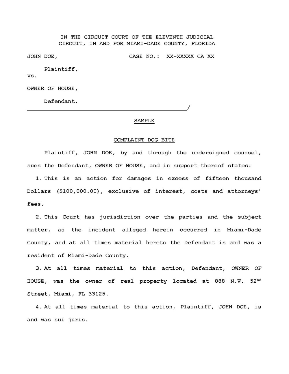 Kreutzer-Law-Attorney-Miami-Lawyers-DogBite complaint_Page_1.jpg