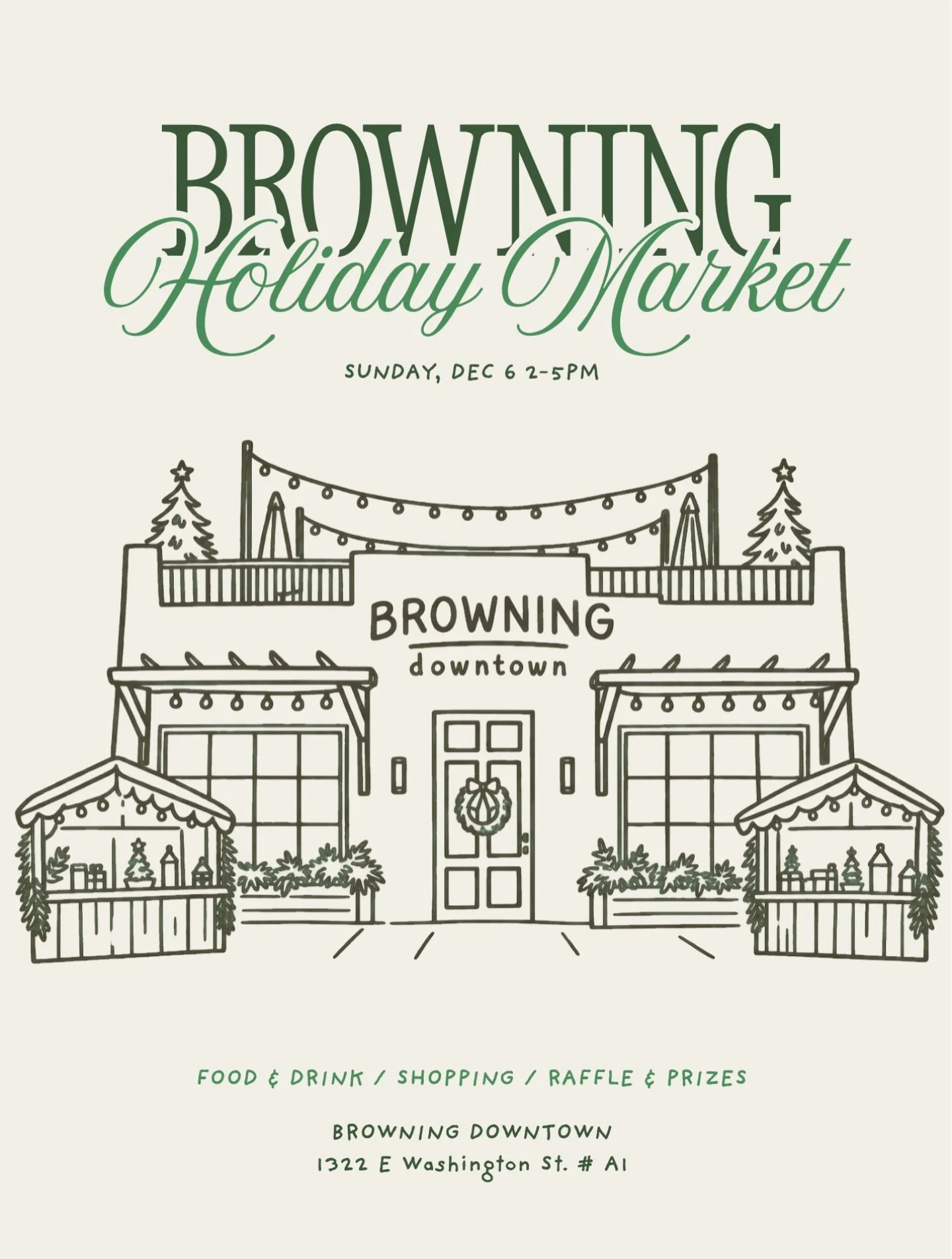 🎄MARK YOUR CALENDARS! Our Holiday Market is BACK! 🎄

Join us Sunday, December 6, from 2&ndash;5 PM for an afternoon of local shopping, seasonal refreshments, raffles, + prizes. Enjoy a piece of the holidays with us while supporting some amazing loc