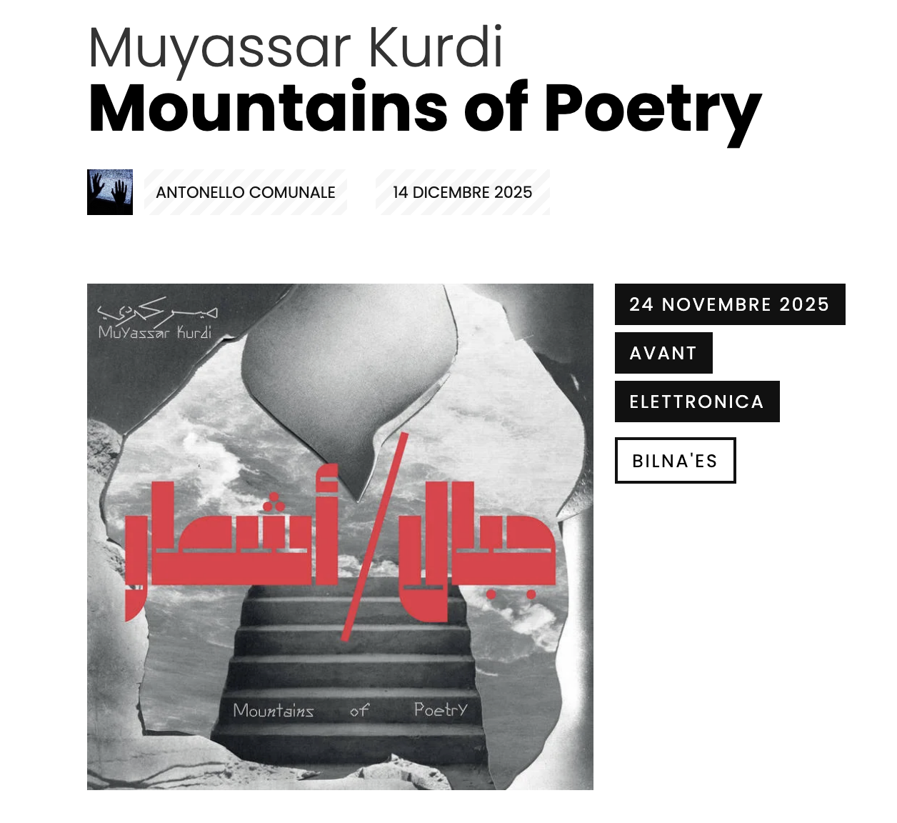 SentireAscoltare Magazine album review, December 2025