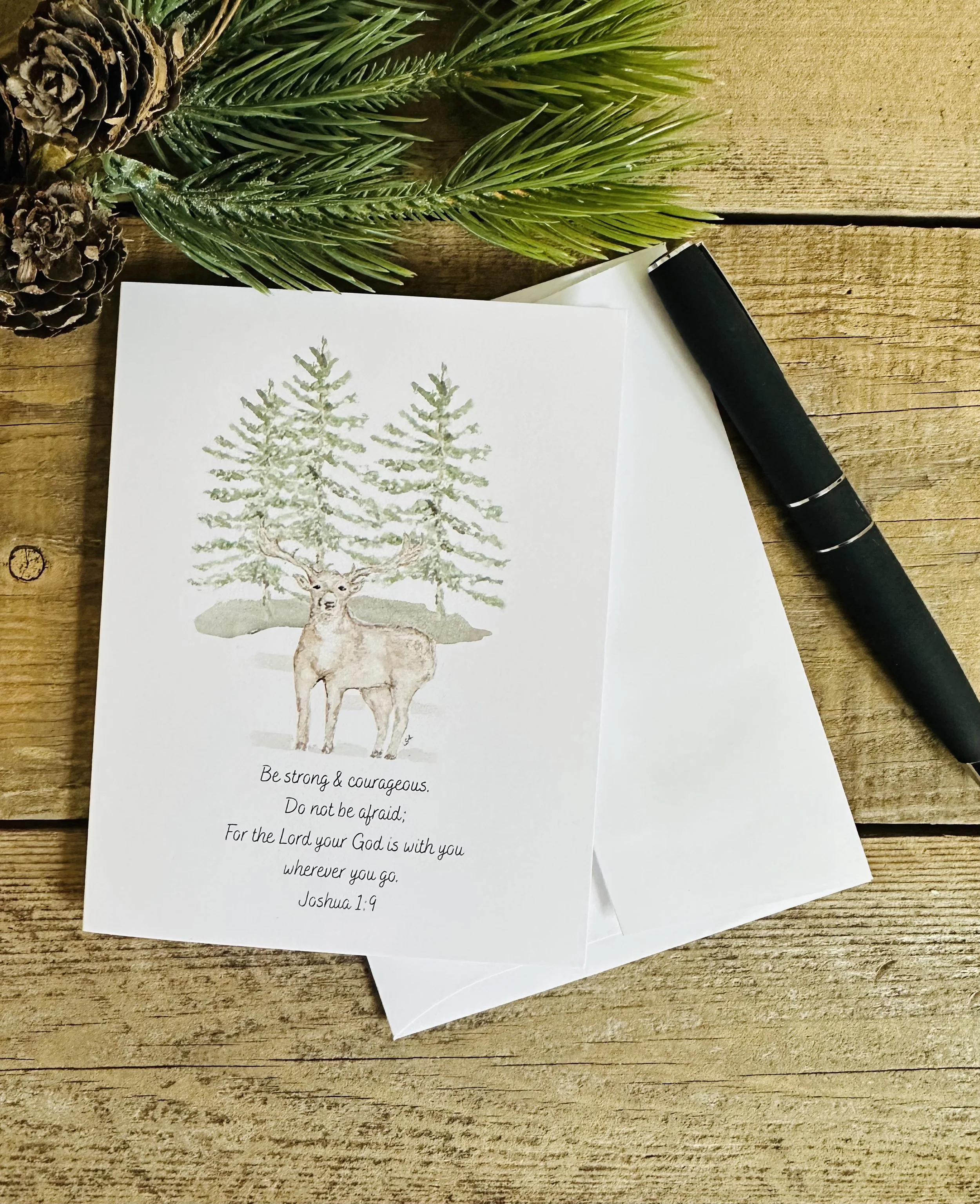Scripture notecard set -Buck (Joshua 1:9)