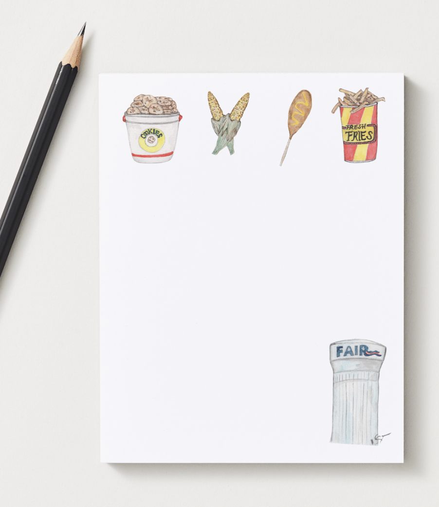 MN State Fair watercolor illustrated notepad